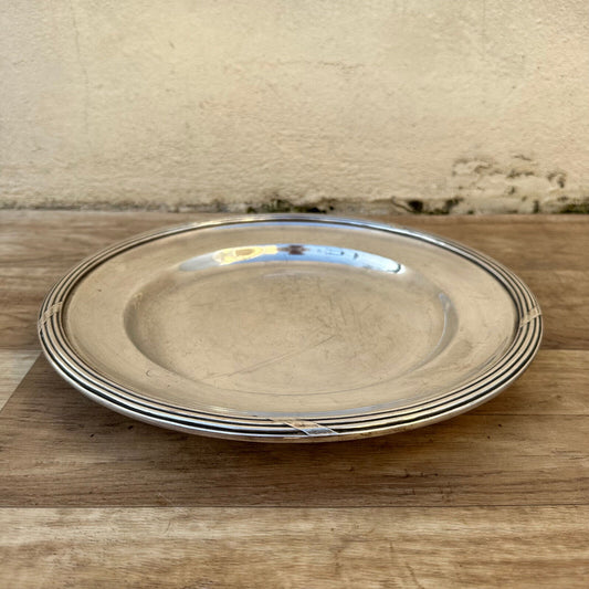 Ercuis Vintage silverplate Serving Tray 11 3/4" round 16122320 - Fleamarketfrance