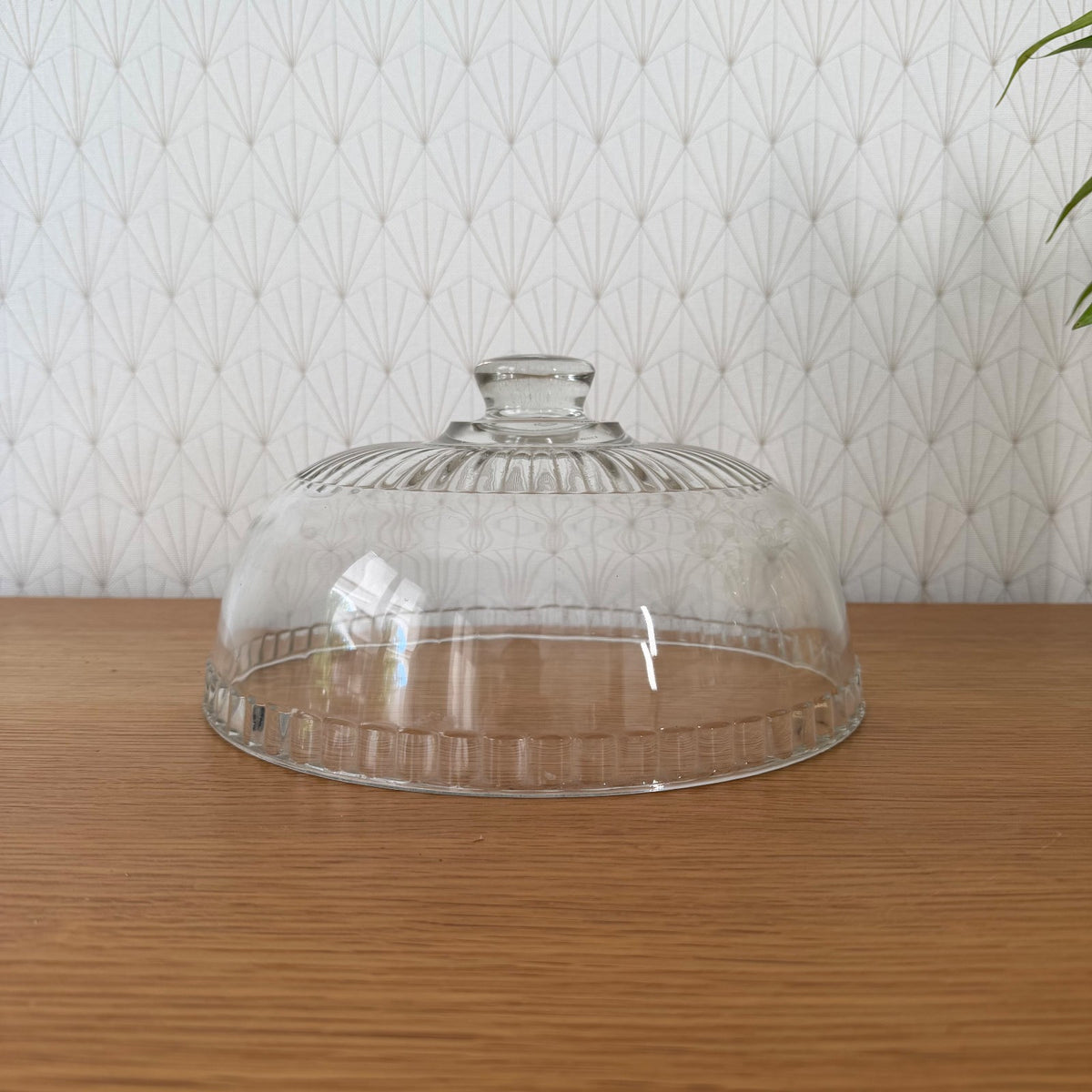 French Glass Cloche Dome Bell Cheese Cover Display Vintage 0409262