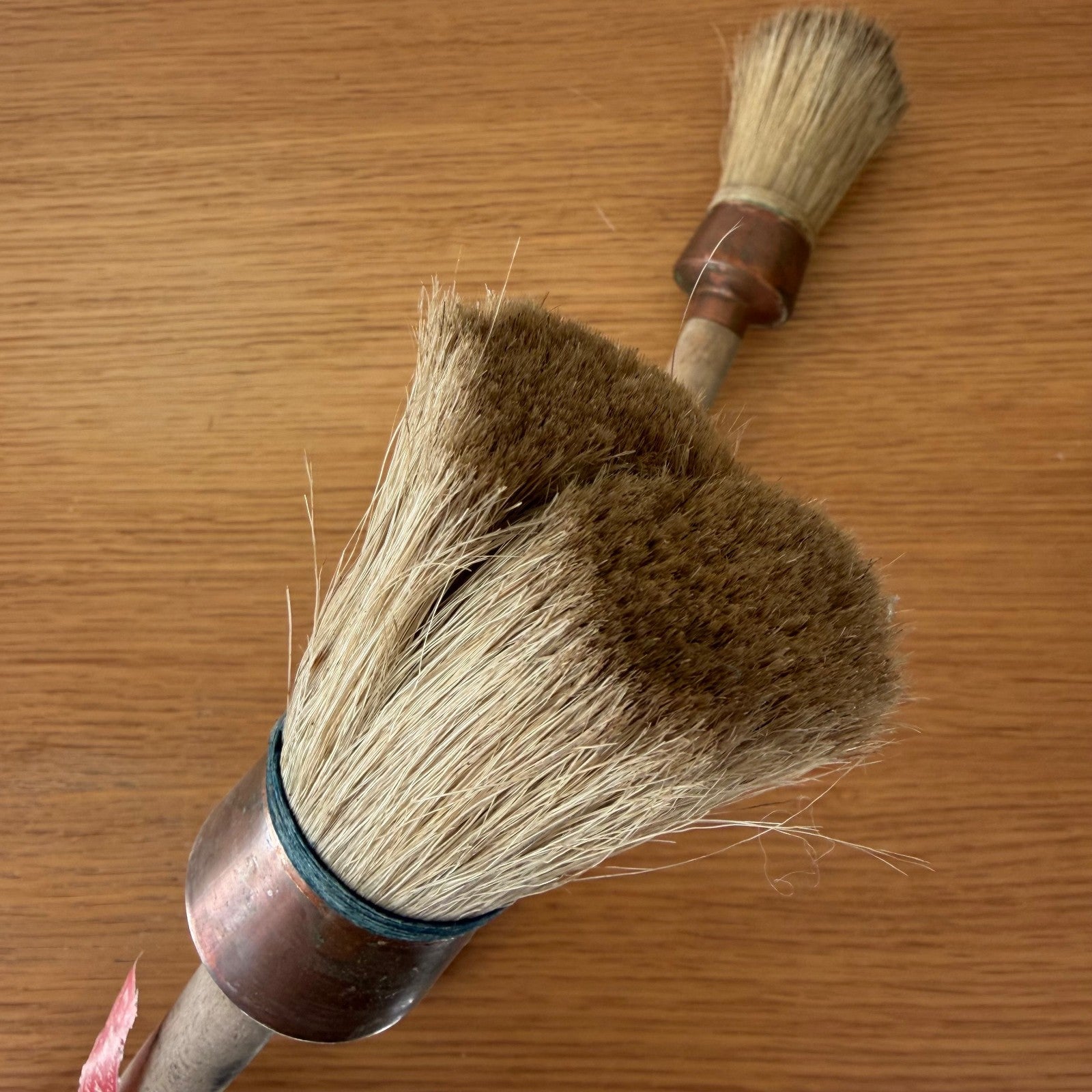 Vtg Set 2 Wood Primitive Round Oval Rustic Decor Paint Brush Lot 1912253 Fleamarketfrance : French vintage and antique decor