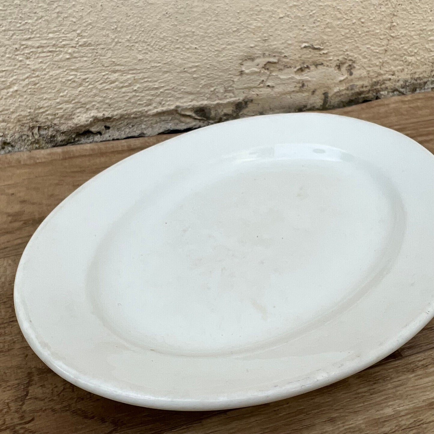 VINTAGE white Serving dish plate Provence FRANCE ironstone 13 3/4" 2705223 - Fleamarketfrance