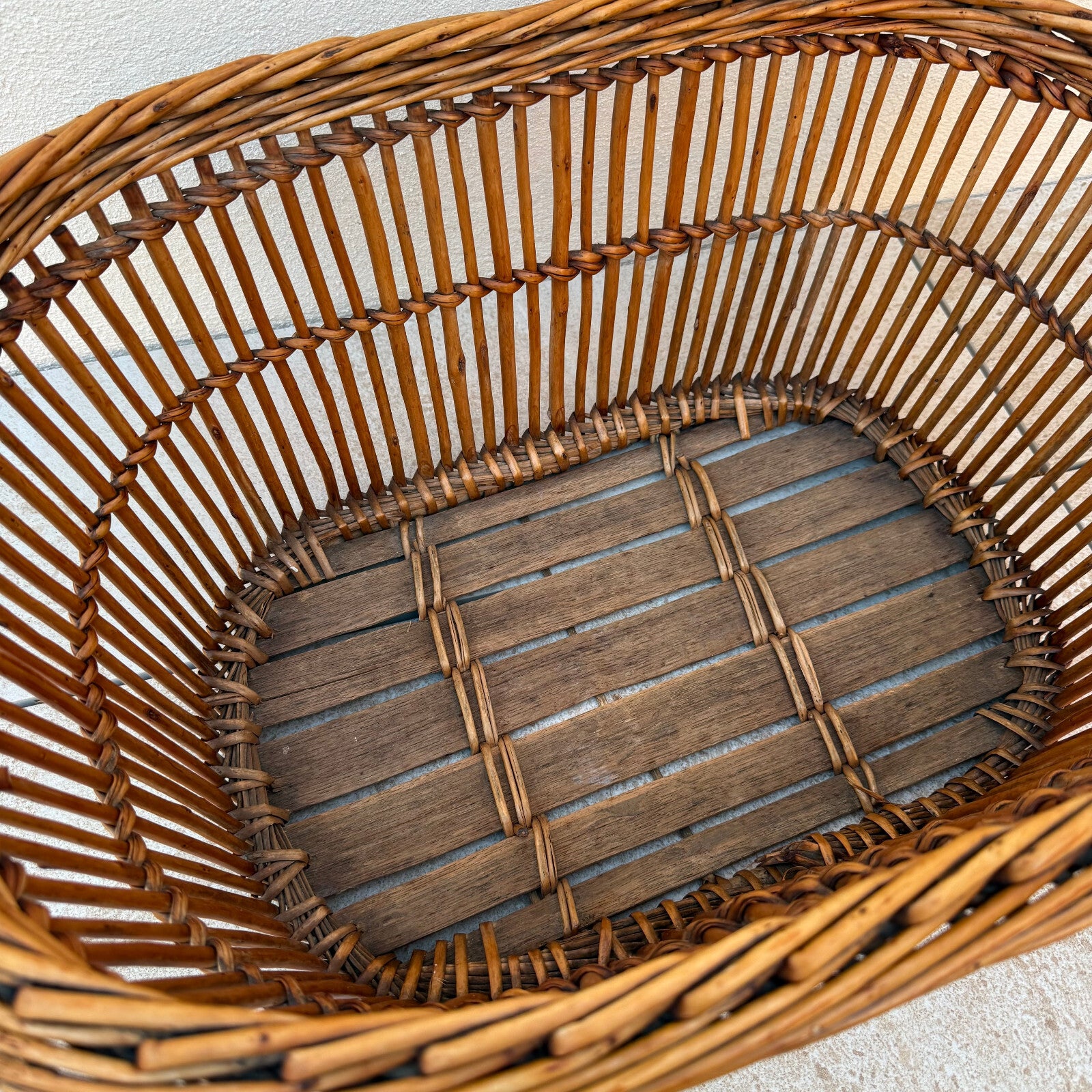 Basket Wicker Rattan Laundry Fruits House vintage french cute 1604258 Fleamarketfrance