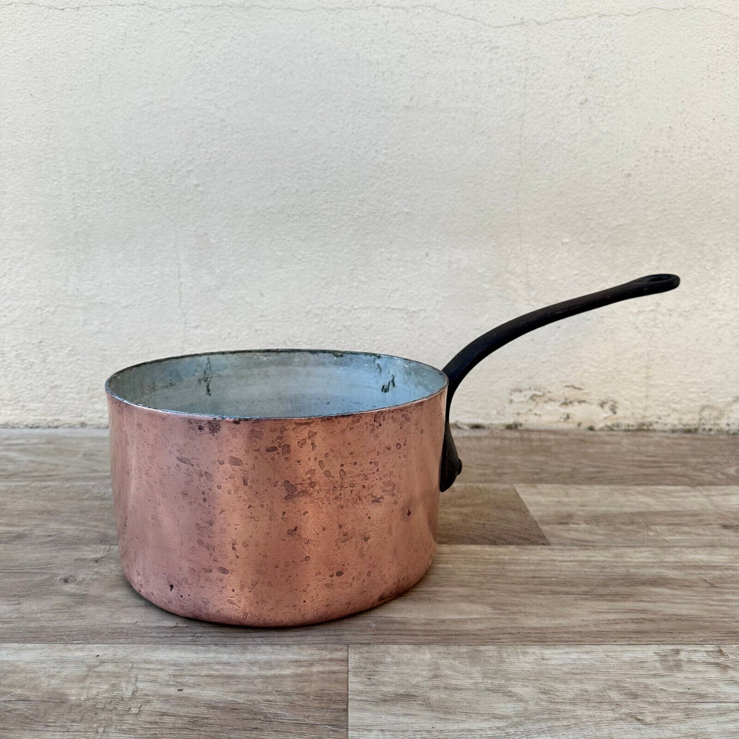 OLD copper pan French tin lining 9" 3mm thick 4.1kg DEHILLERIN PARIS 0703233 - Fleamarketfrance