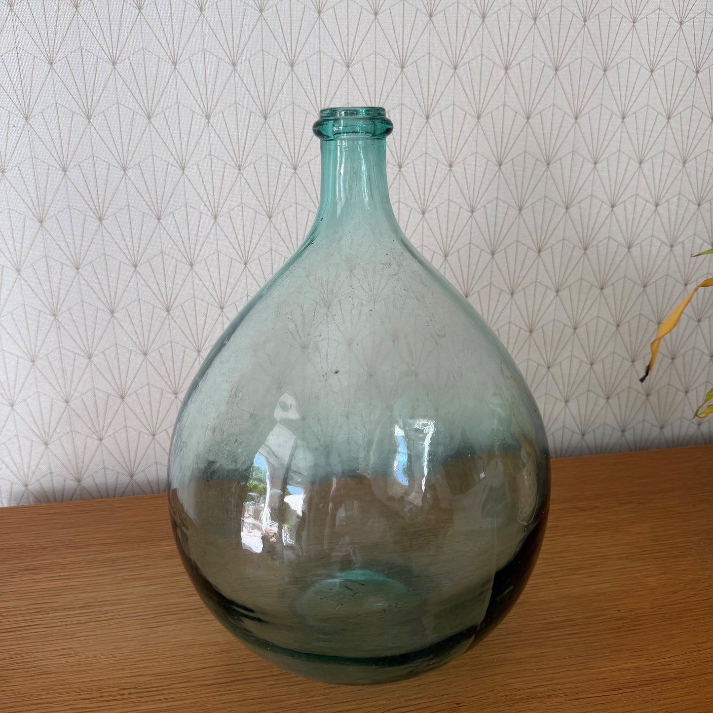 Antique French Dame Jeanne Clear Blue Glass Demijohn Wine Bottle 1107265 Fleamarketfrance