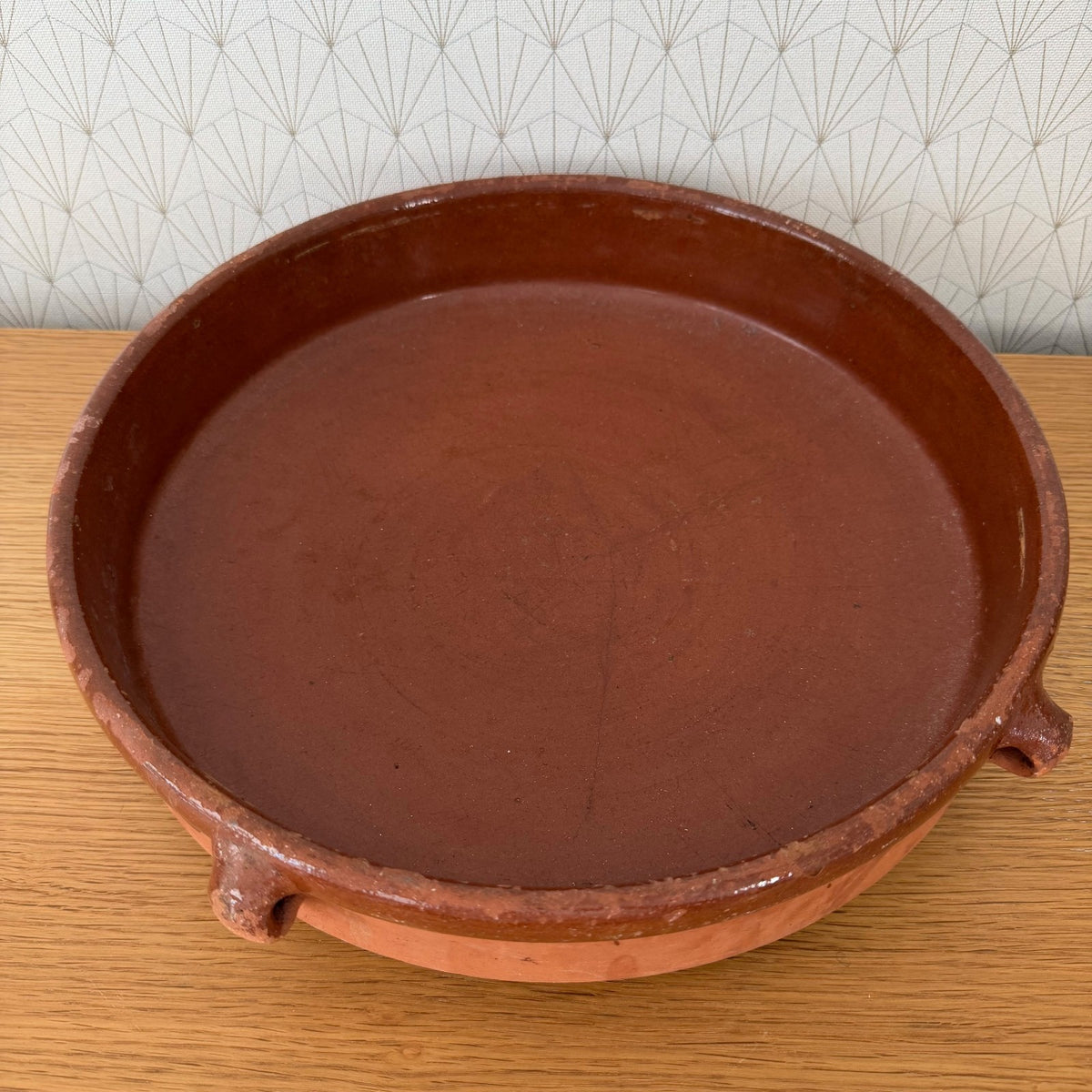 French Terracotta Tian Bowl Provence Vintage Pottery 04092624