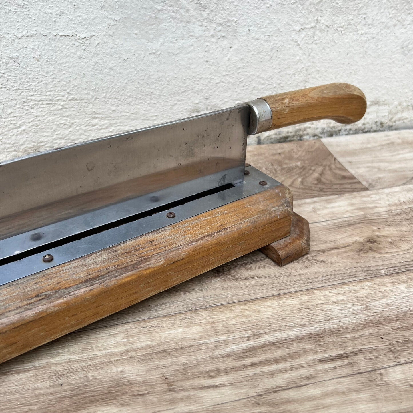 Vintage French Restaurant Wooden Bread Slicing Board 20082227 - Fleamarketfrance