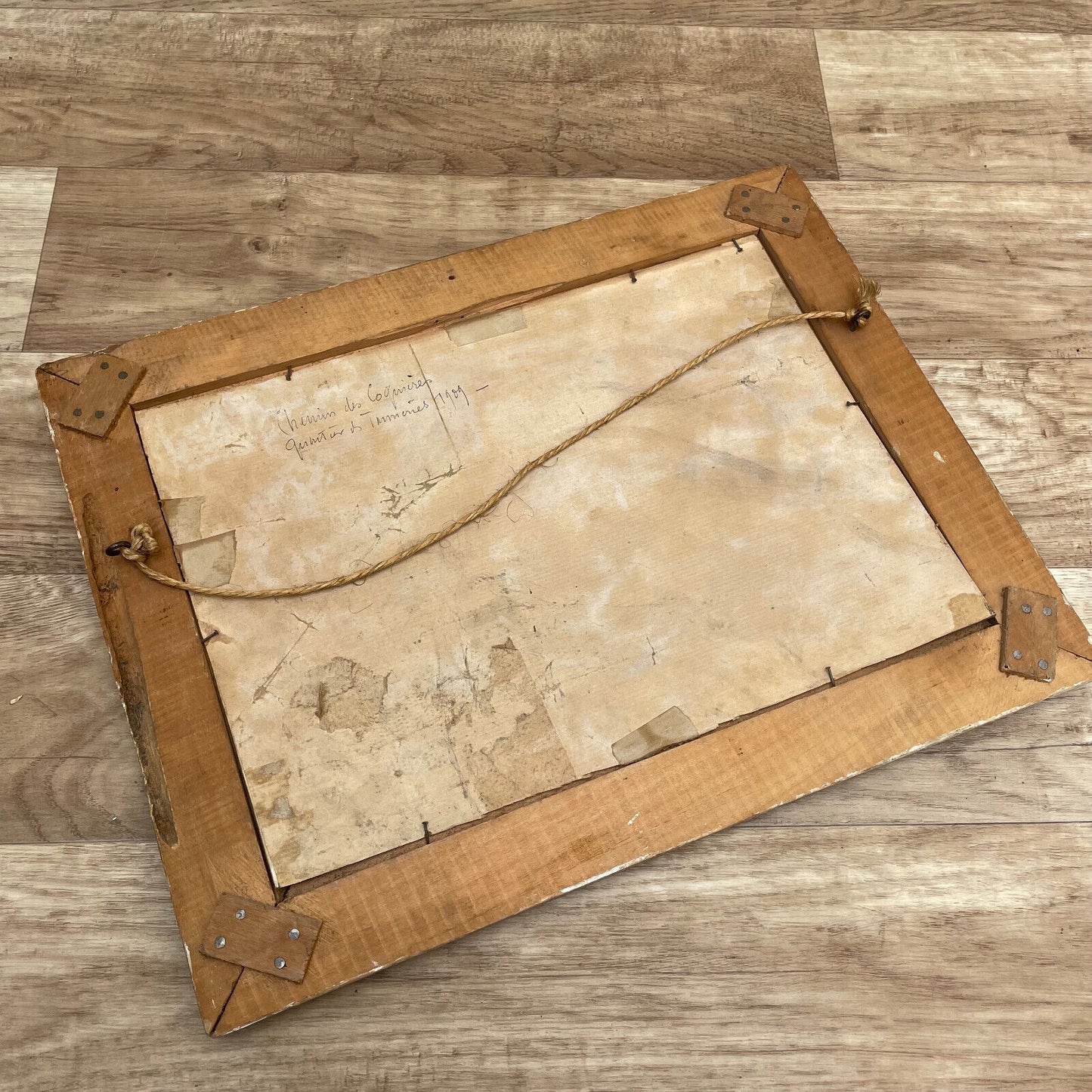 Vintage French Art Landscape Painting Campaign Village 1903251