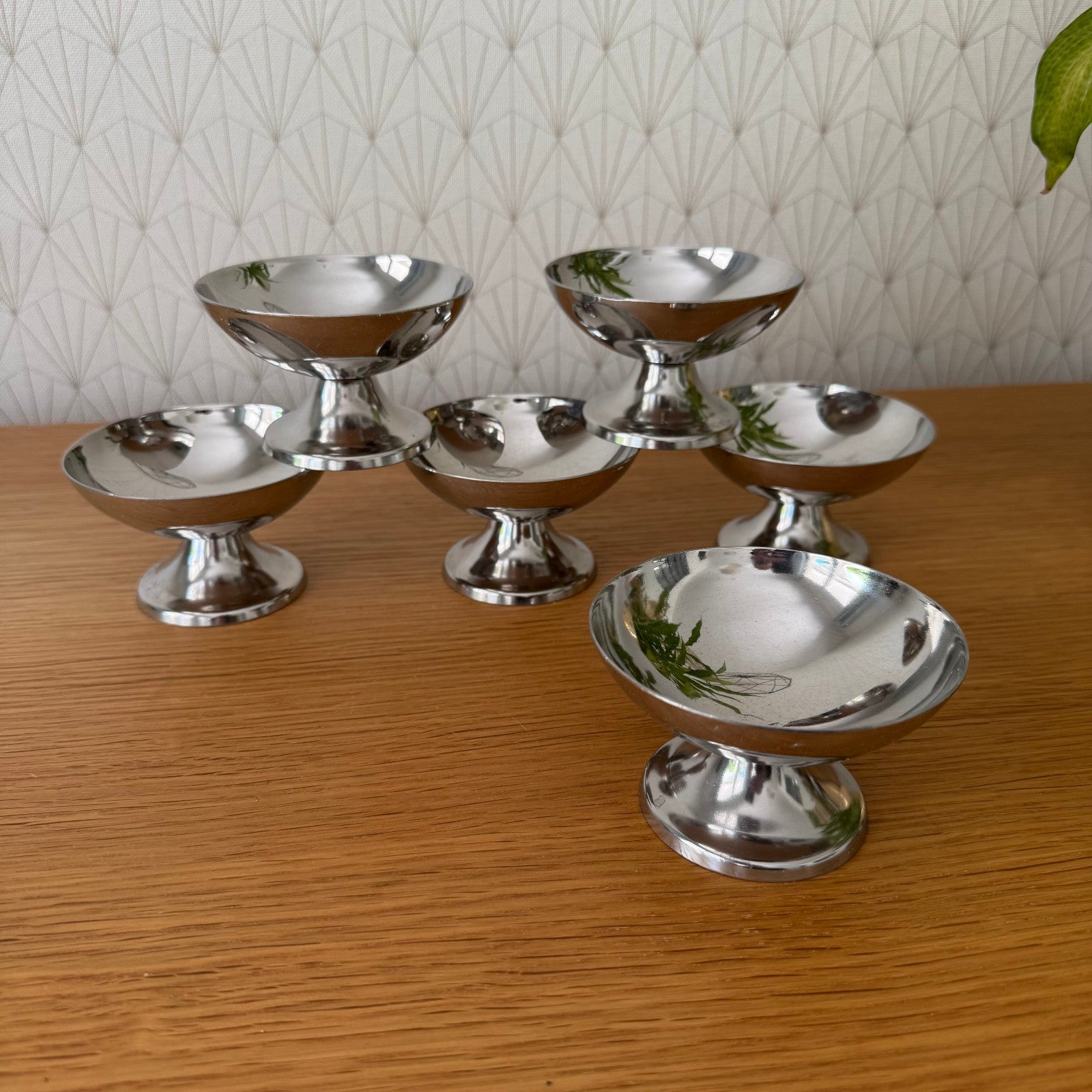 Vintage Stainless Steel Ice Cream Cups Set of 6 Compote Bowls 2704261 Stainless