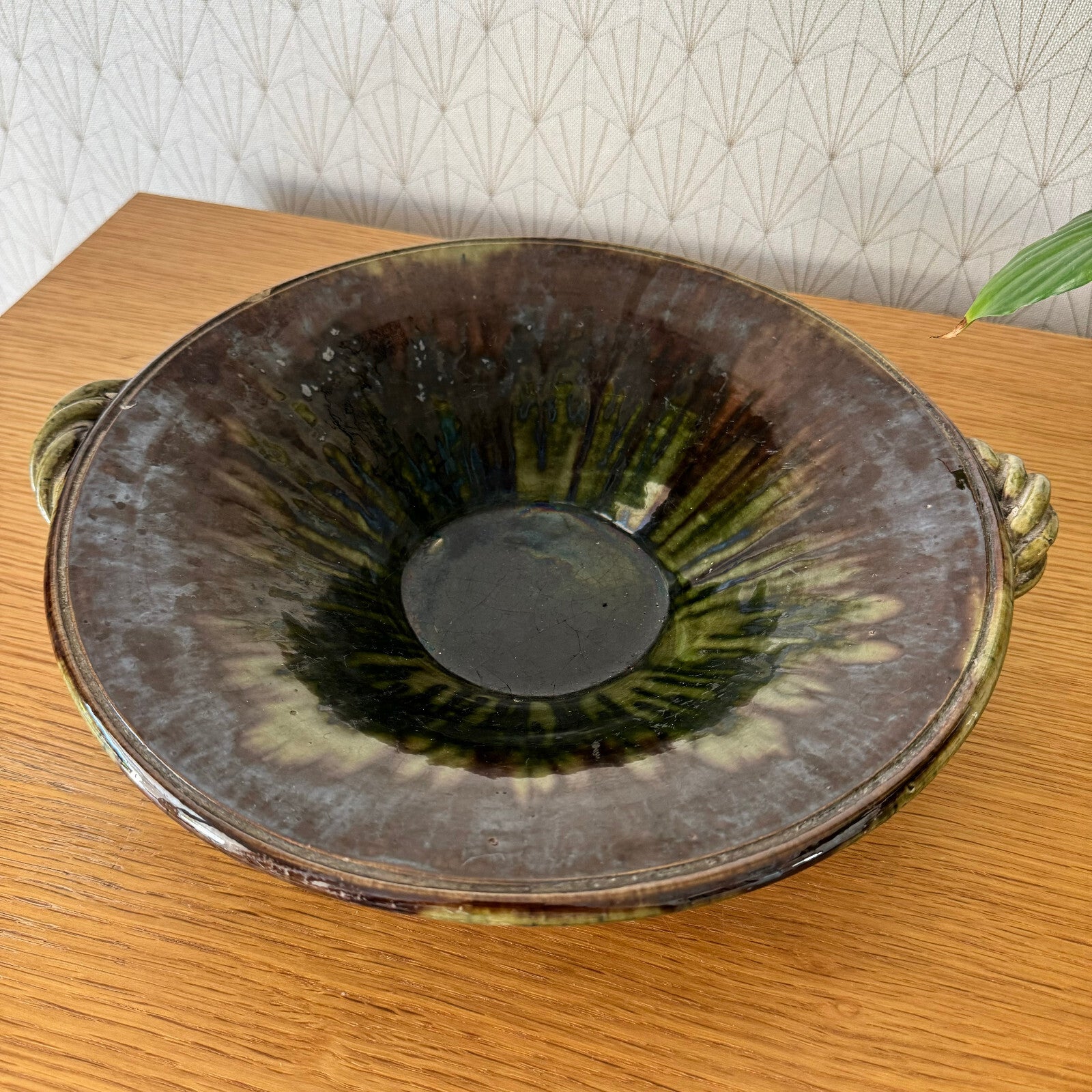 Vintage Vallauris Pottery Bowl French Ceramic Fruit Tray Handles 1906243 Fleamarketfrance