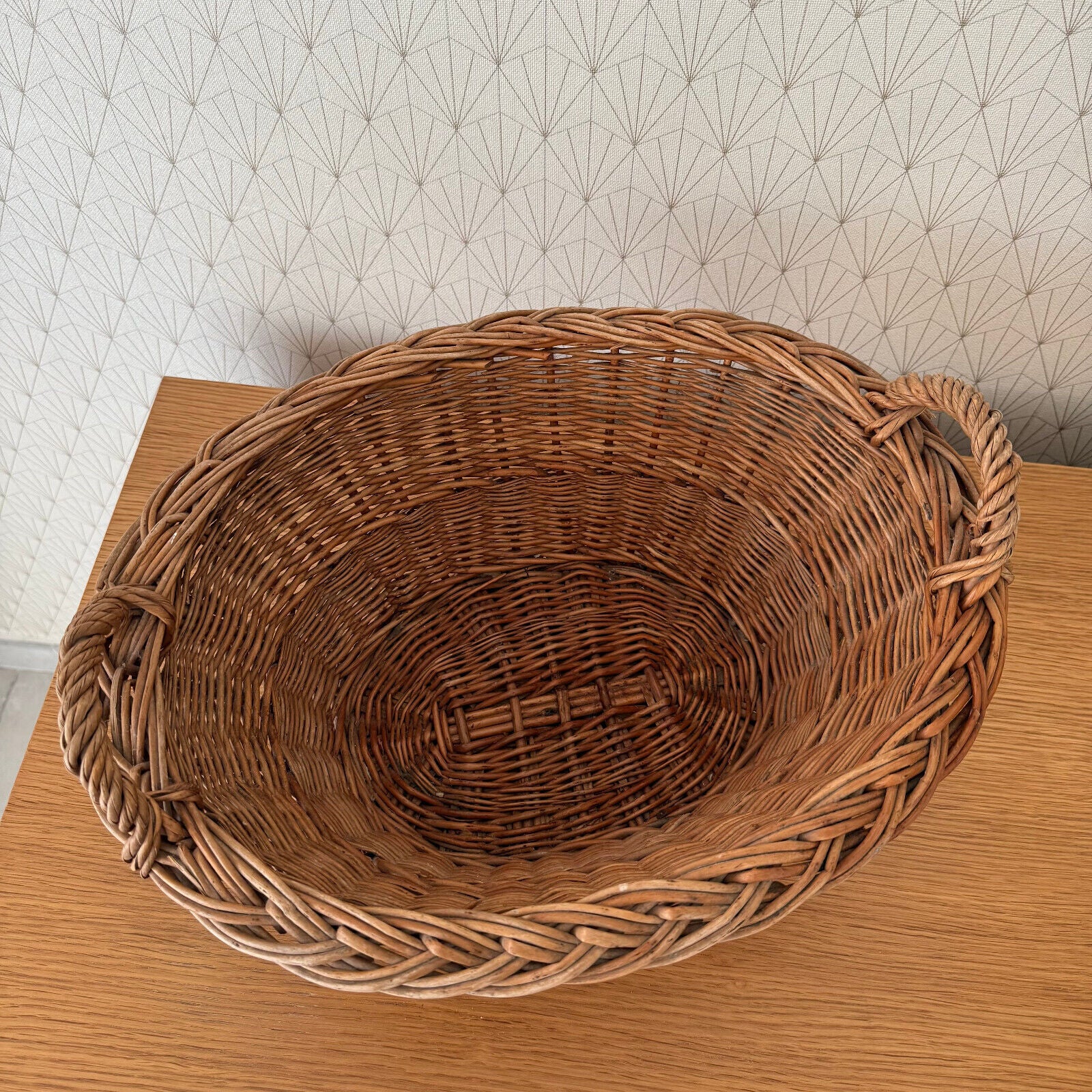 Cute Basket Wicker Rattan Laundry House vintage french cute 1102252 - Fleamarketfrance