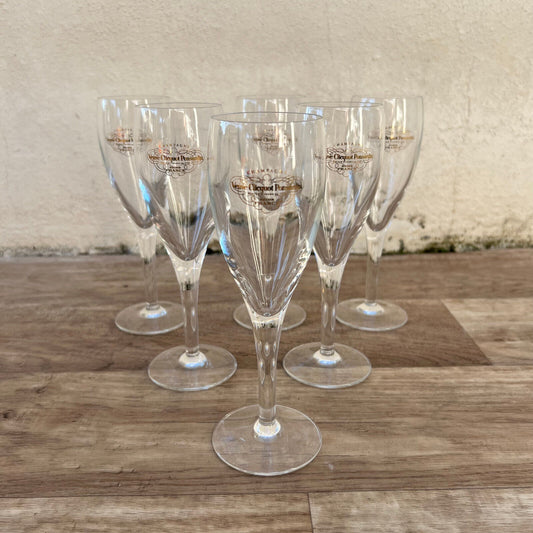 6 x Veuve Cliquot Clicquot Glasses Flutes Cup Ice 2301232 - Fleamarketfrance