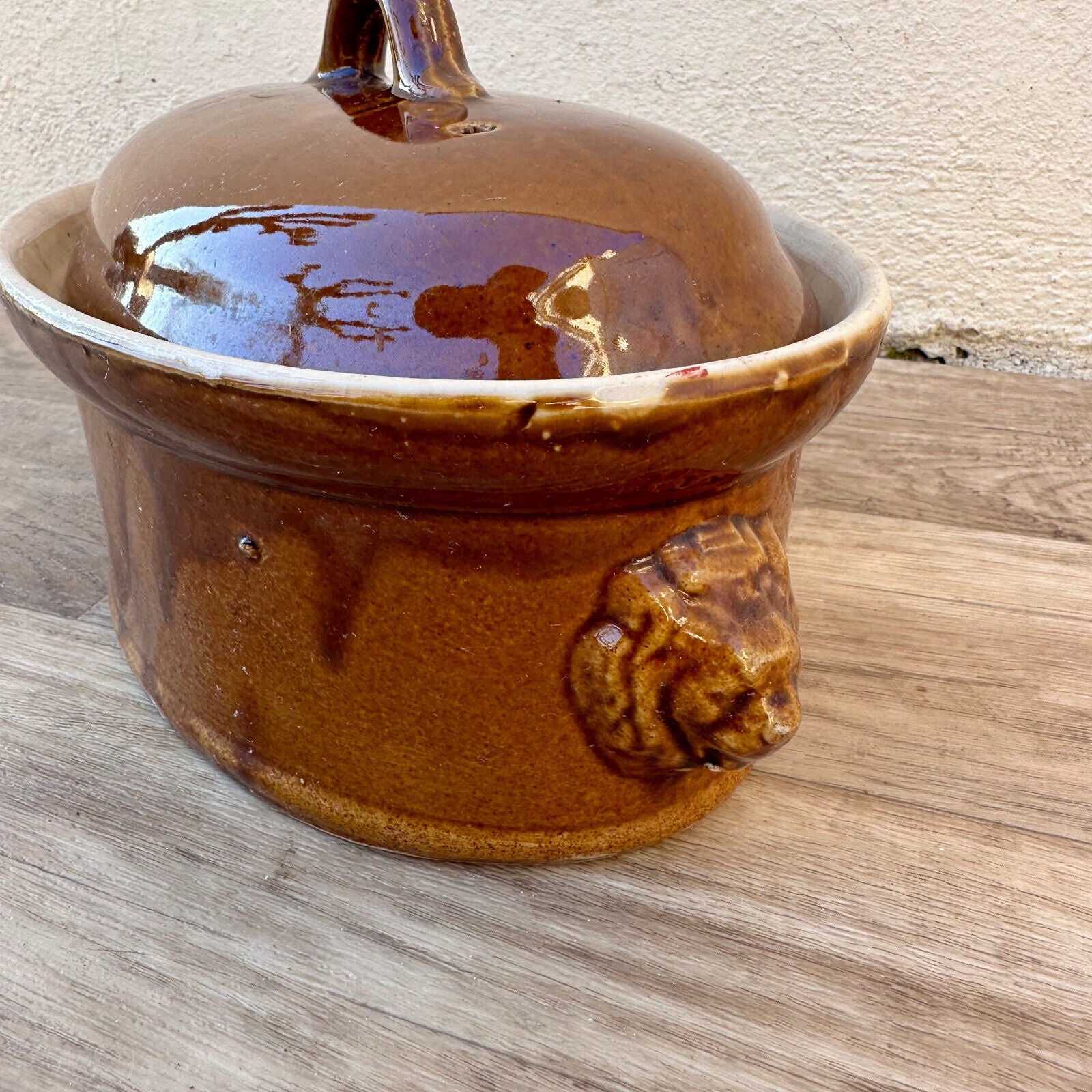 Vintage FRENCH GLAZED LIDDED TERRINE 2509243 la bourguigonne