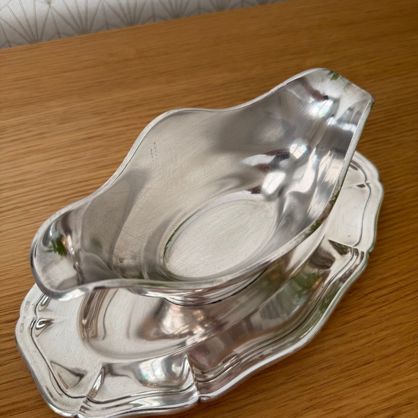 French Silverplate Gravy Boat Ercuis Vintage Sauce Boat Set 1906259 ercuis