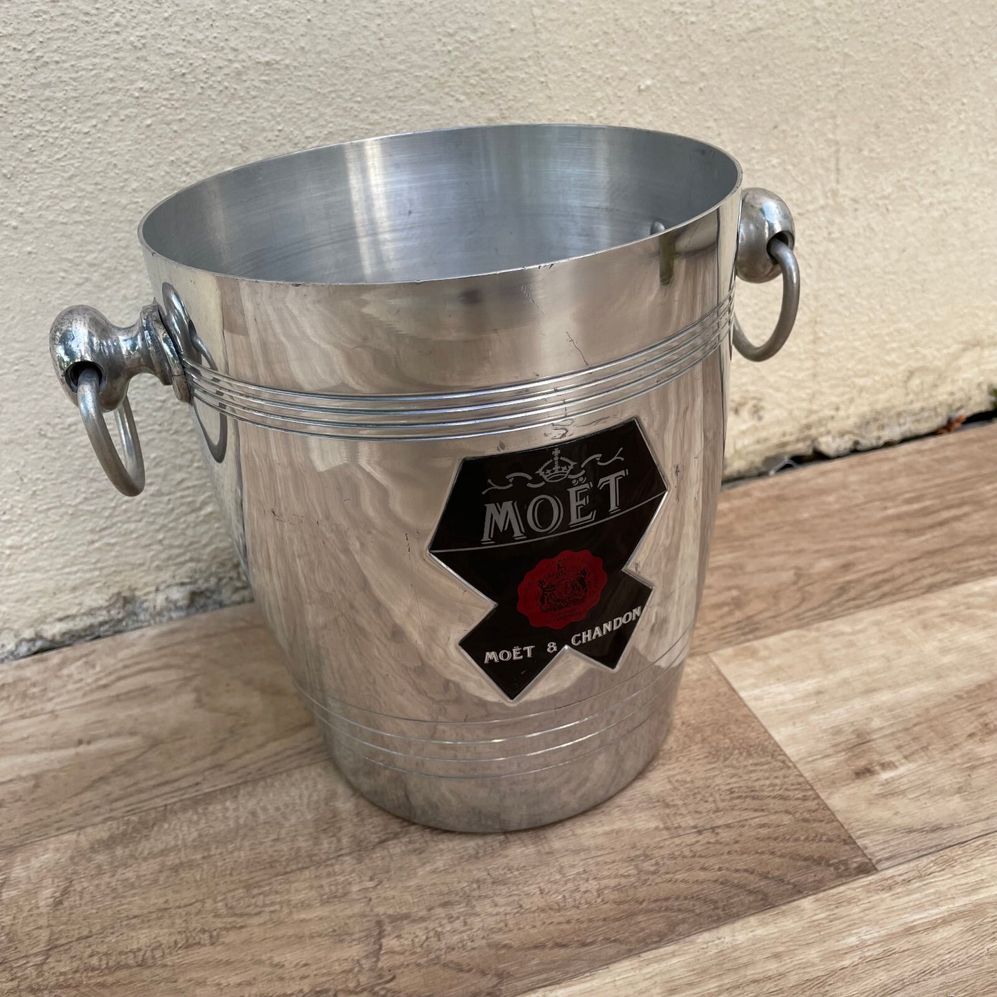 Vintage French Moet Chandon Ice Bucket Silver Metal Champagne Cooler 0711252 Moet & Chandon