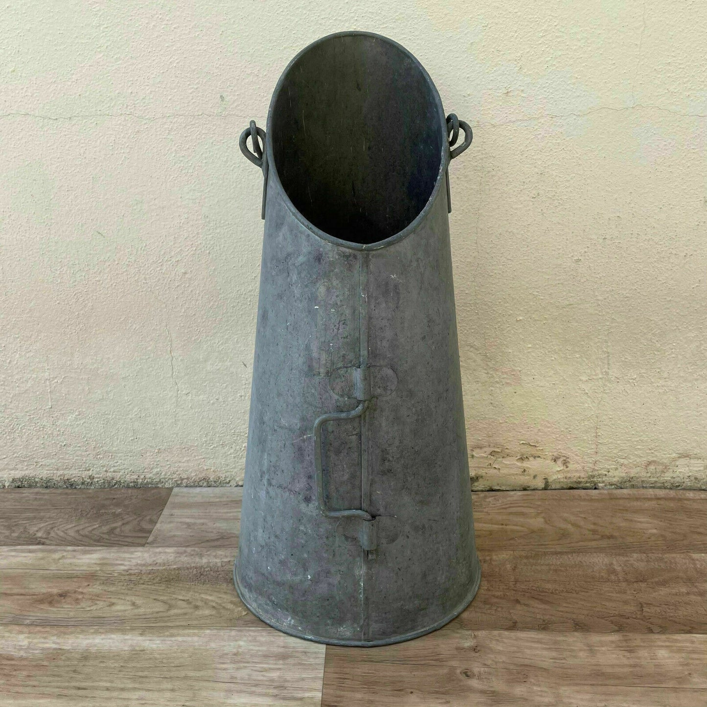 French Coal Scuttle Vintage Zinc Galvanized Bucket Fireplace 18042120 Fleamarketfrance