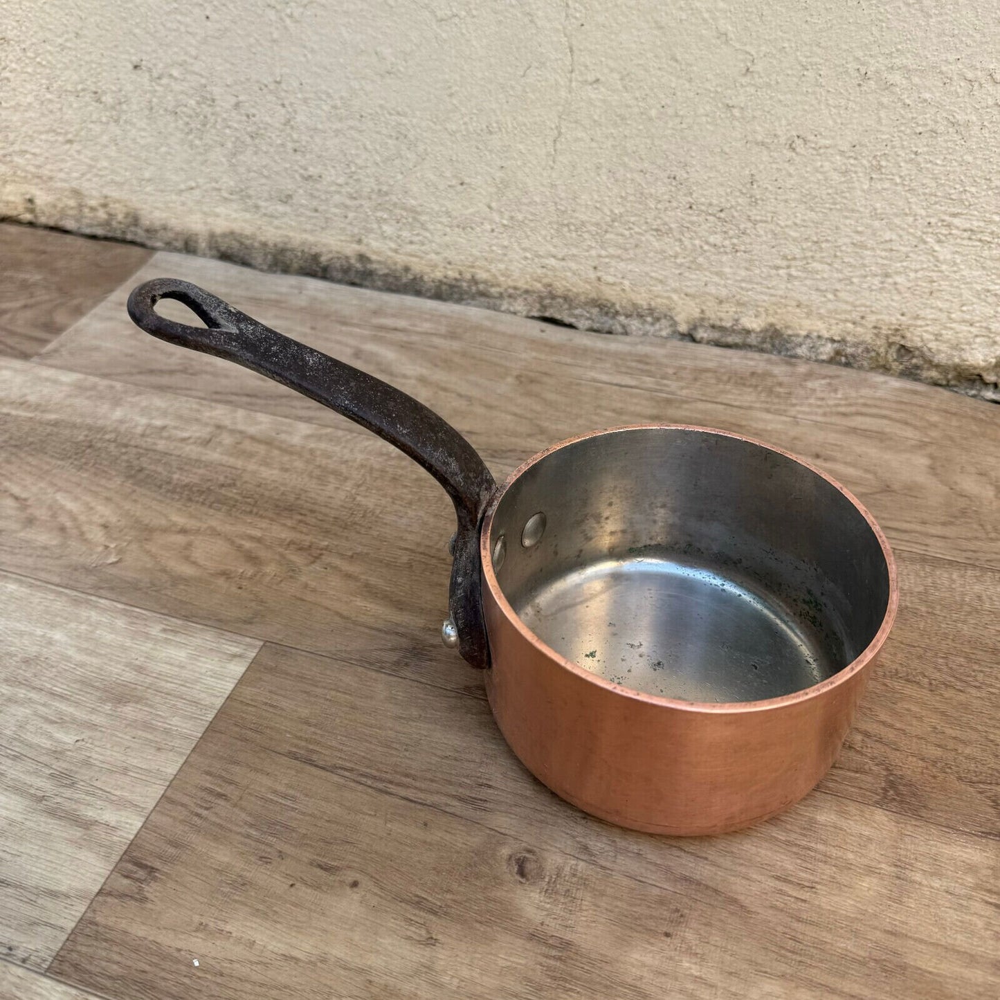 French Copper Saucepan 3mm Vintage Professional Cookware 02082417 Unbranded