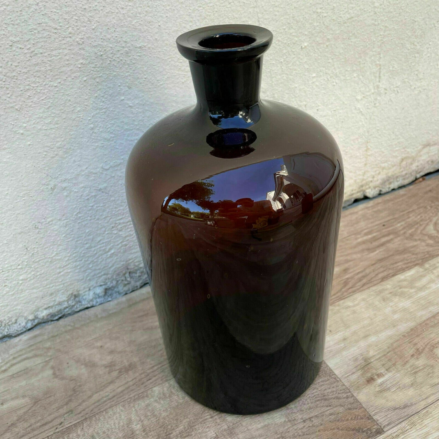 French Apothecary Bottle Brown Glass Hand Blown 1930s Antique 26072126 Fleamarketfrance