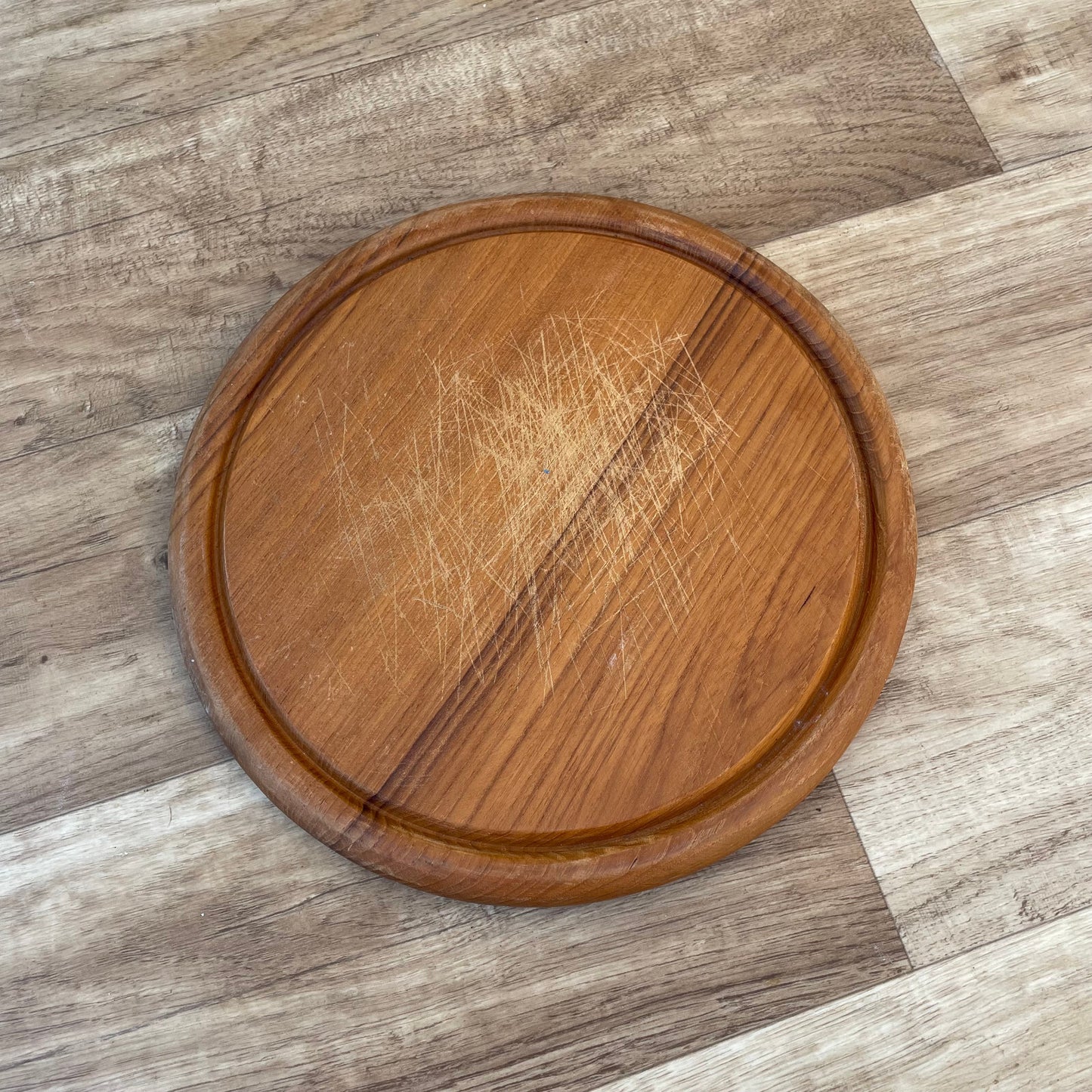 French Wooden Cutting Board Vintage Kitchen Round Wood Bread Board 22102411 Antique