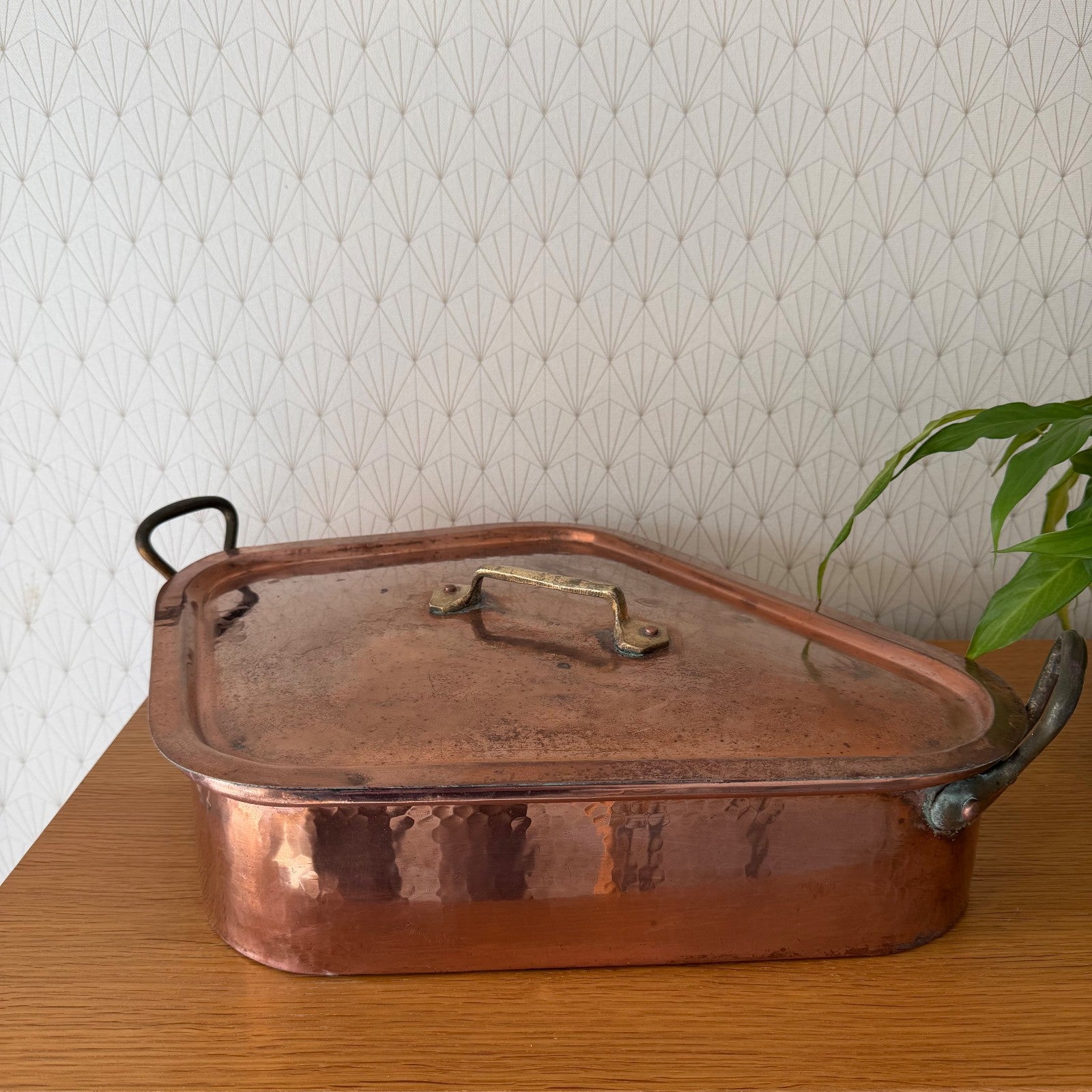 French Copper Fish Poacher Turbot Vintage Turbotiere Cookware 1602261 Unbranded