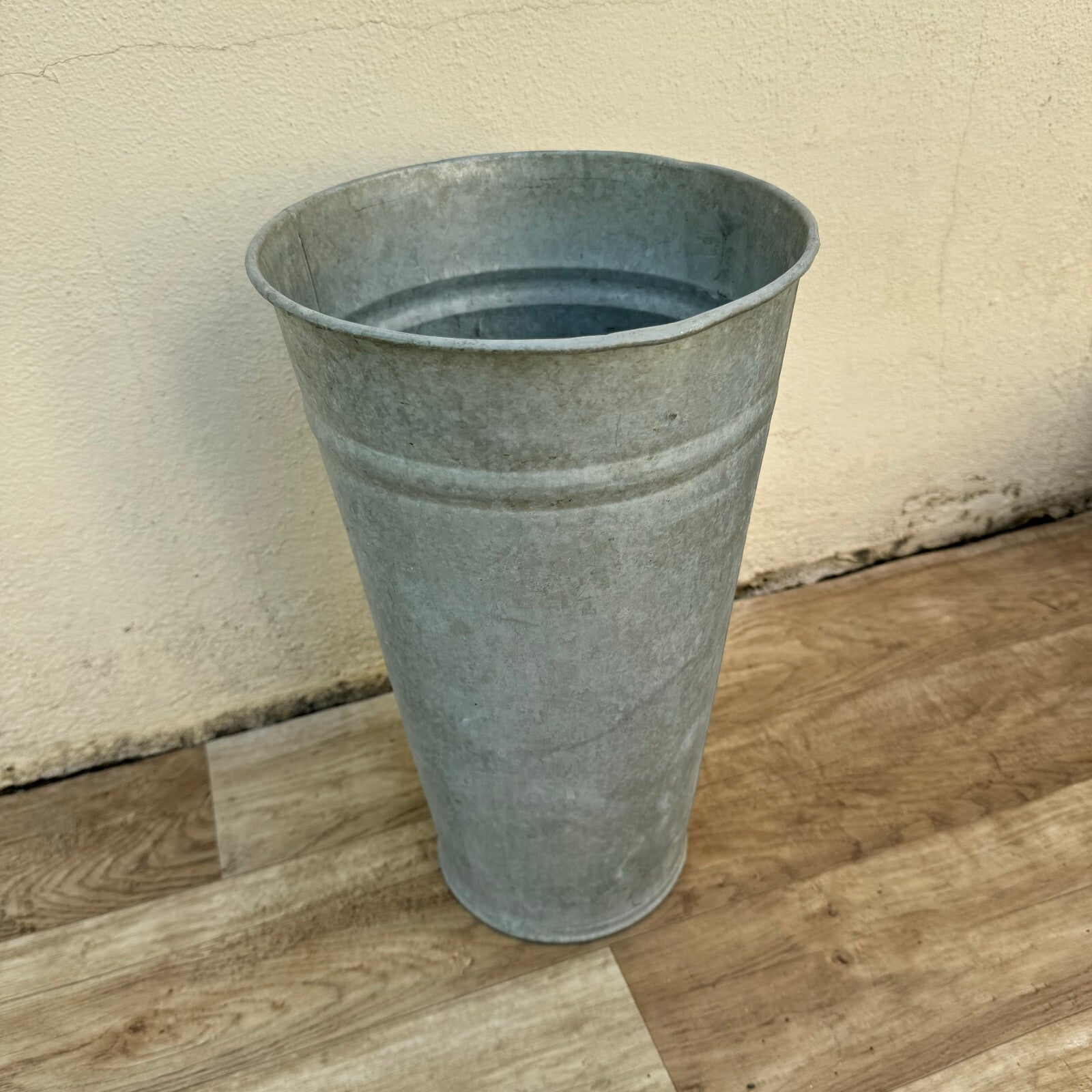 French Zinc Vase Vintage Galvanized Metal Florist Pitcher 28cm 1607247 Unbranded