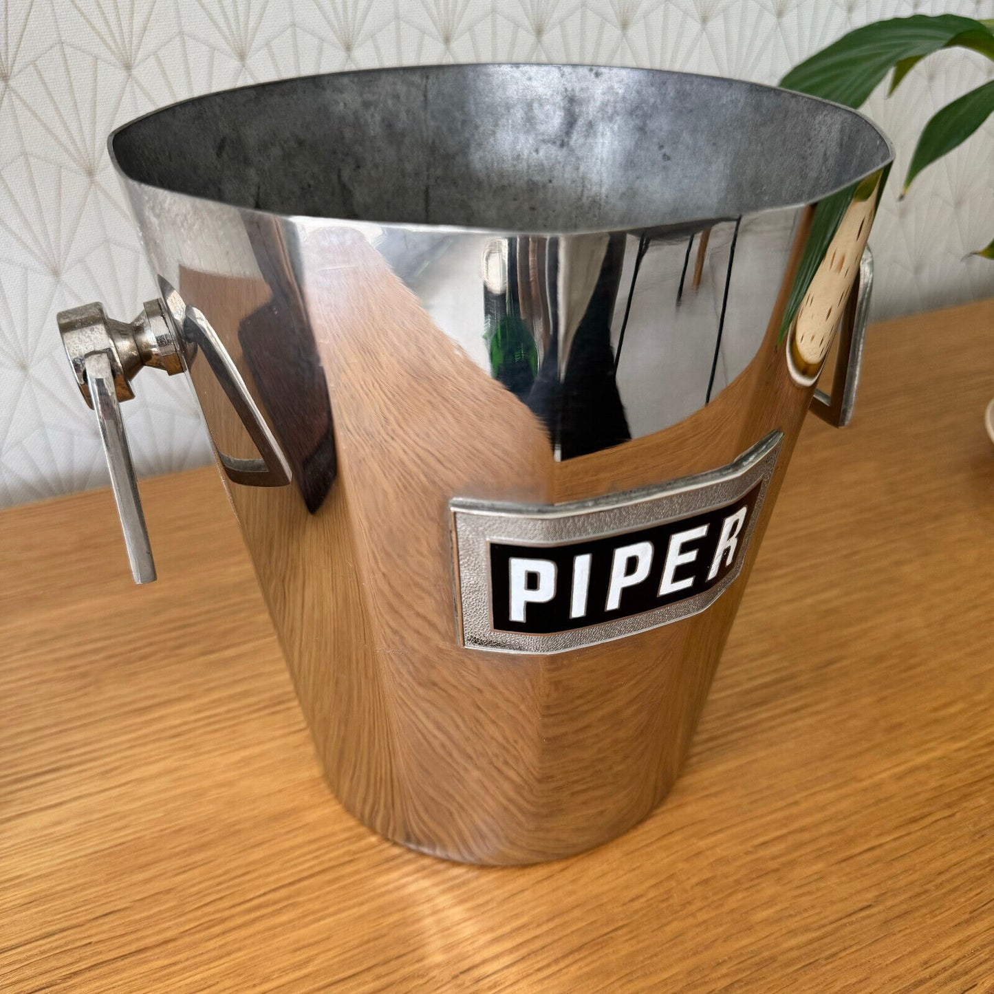 Vintage French Champagne Silverplate Ice Bucket Cooler PIPER 0808244 - Fleamarketfrance