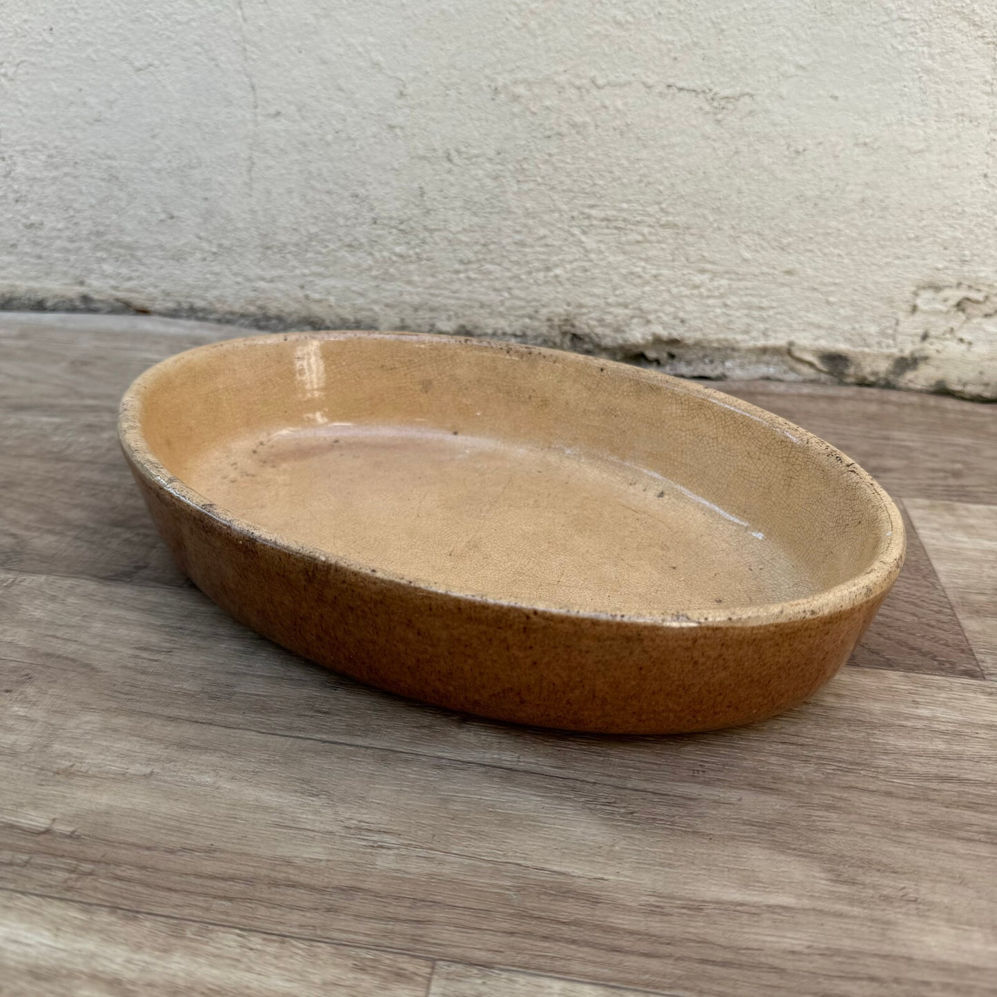 Vintage France Handmade French Bakeware 11” terrine plate gratin oval 2207242 La Bourguignonne France