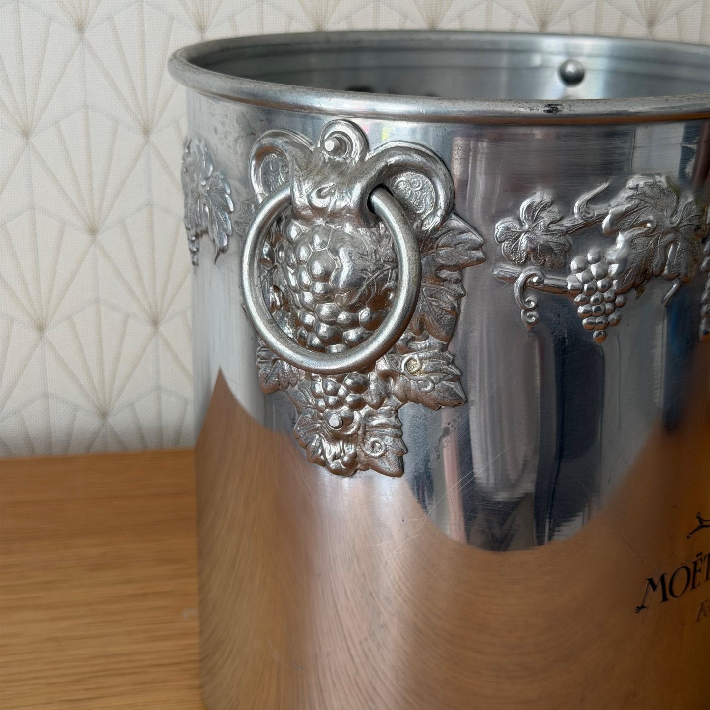 Vintage Moet Chandon Champagne Bucket French Aluminum Cooler 2706269 Charles Heidsieck