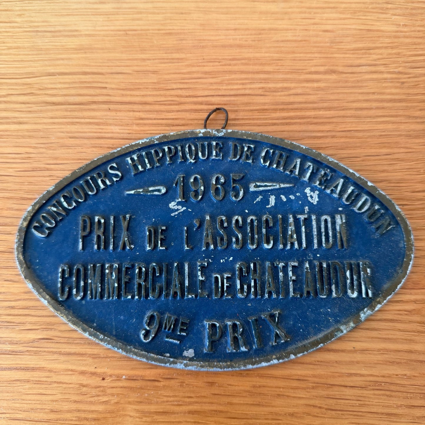 French Vintage Equestrian Trophy Plaque Chateaudun Horse Show 1965 0802264 Fleamarketfrance
