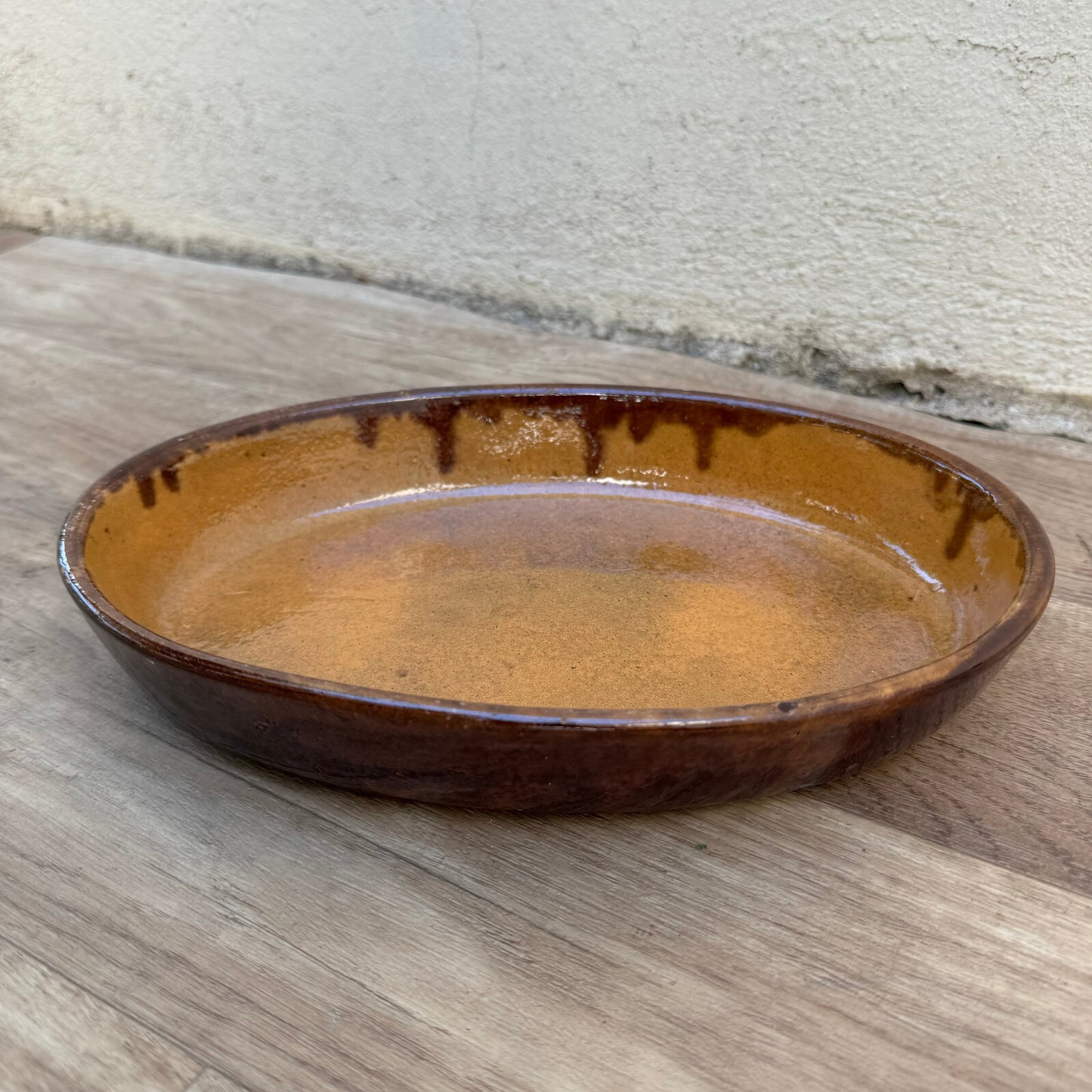 Vintage France Handmade French Bakeware 10” terrine plate gratin oval 2207243 La Bourguignonne France