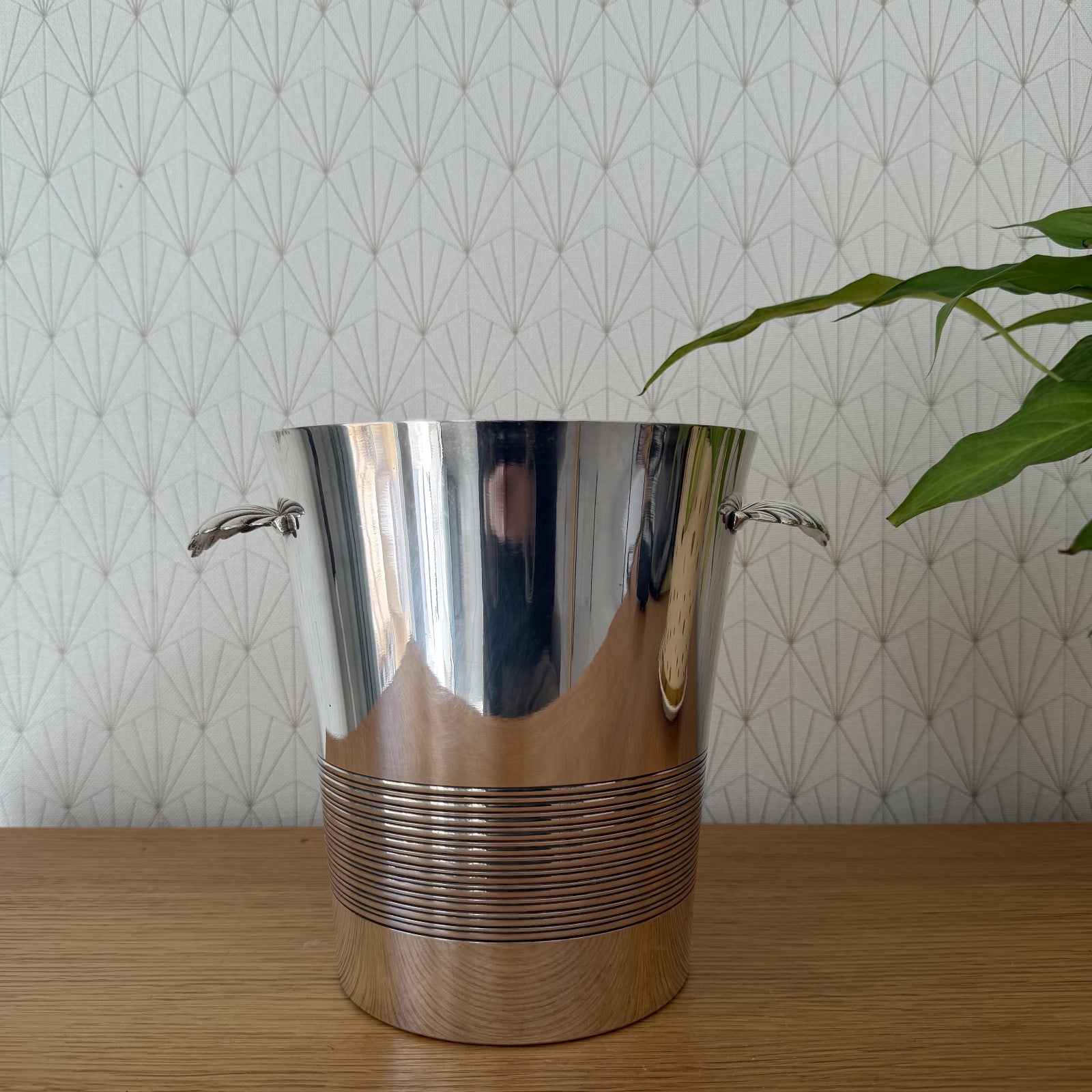 French Silver Ice Bucket Shell Handles Art Deco Champagne Vintage 2803261 Fleamarketfrance