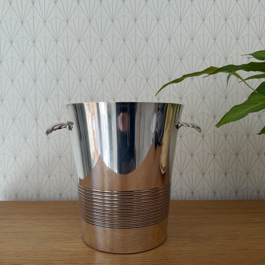 French Silver Ice Bucket Shell Handles Art Deco Champagne Vintage 2803261 Fleamarketfrance