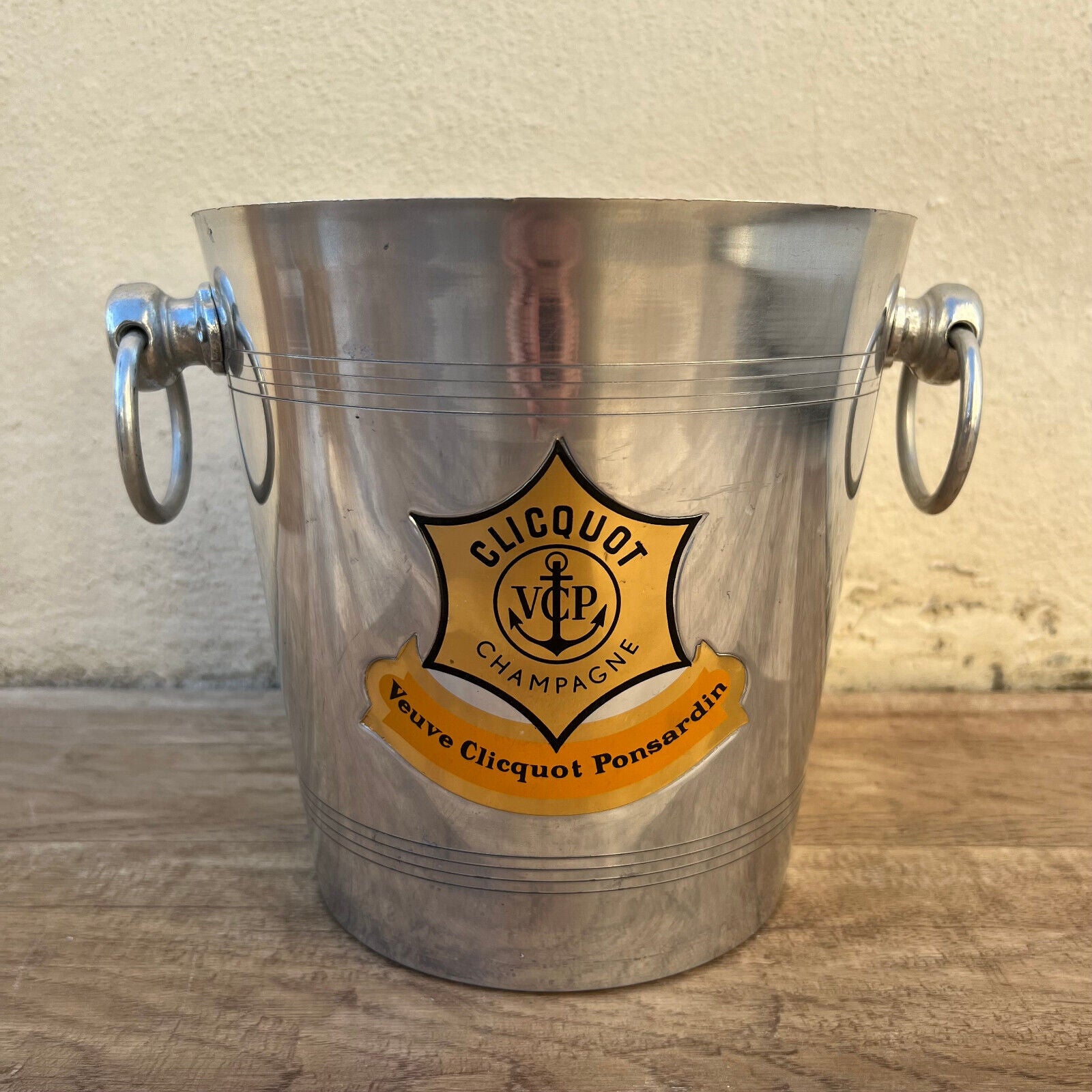 Vintage French Champagne Ice Bucket Cooler Made France VEUVE CLICQUOT 0903256 - Fleamarketfrance