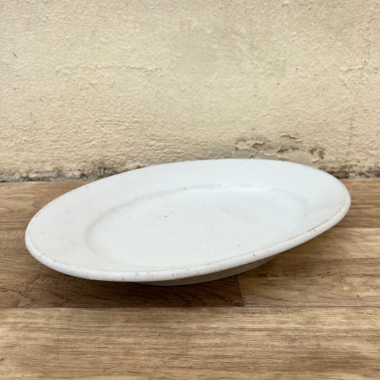 VINTAGE white Serving dish plate Provence FRANCE ironstone 12 1/2" 2705224 - Fleamarketfrance