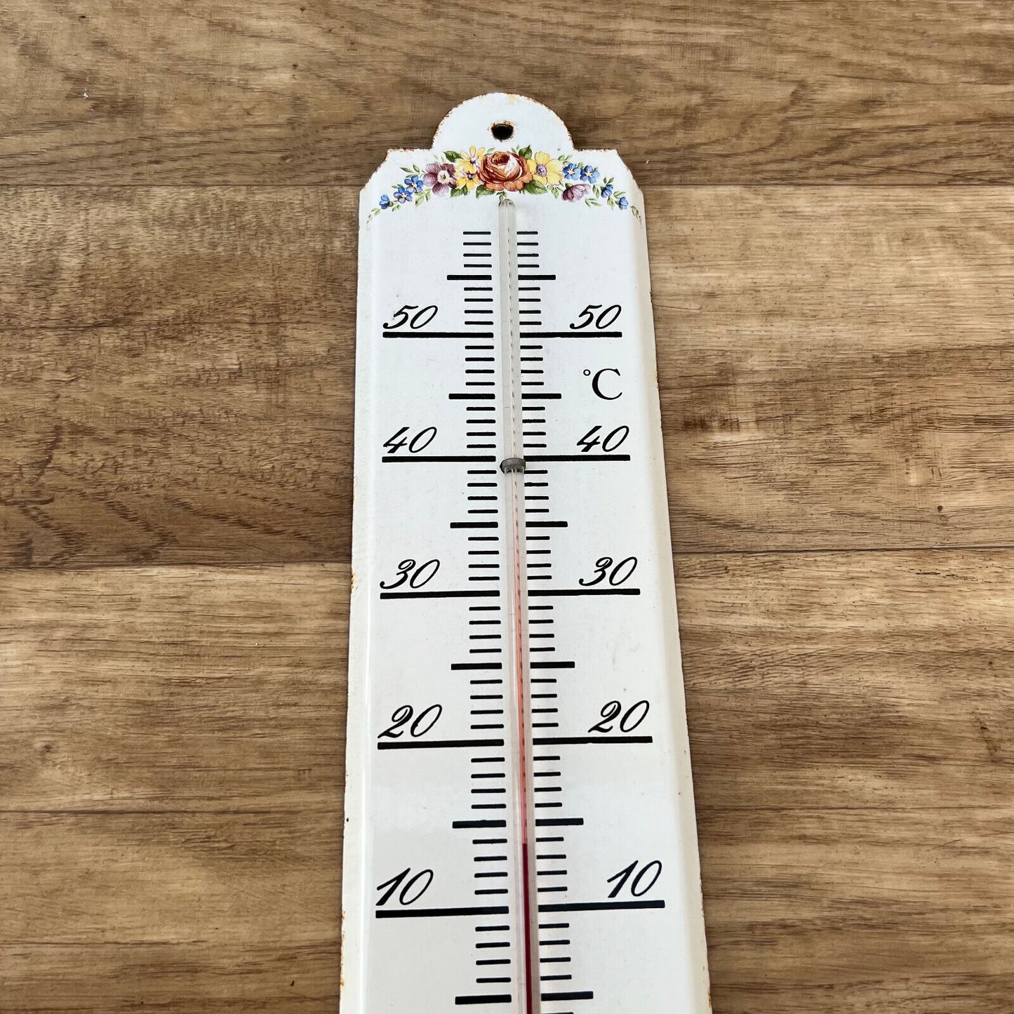 French Emalia French Enamel & Metal Thermometer Country flowers 1610241 - Fleamarketfrance