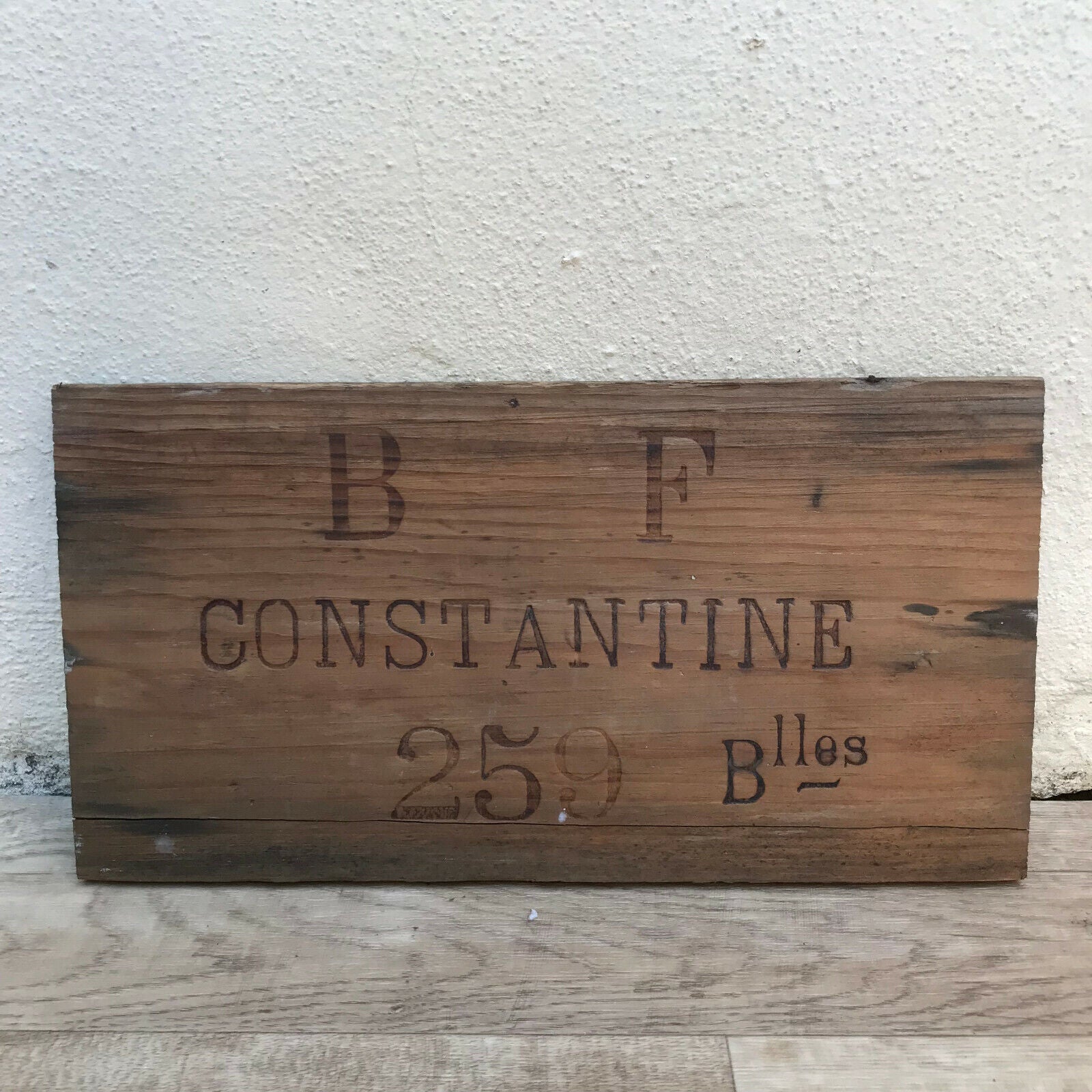 Wine Wood Crate Box Panel Vintage French wall sign CONSTANTINE 0803227 - Fleamarketfrance