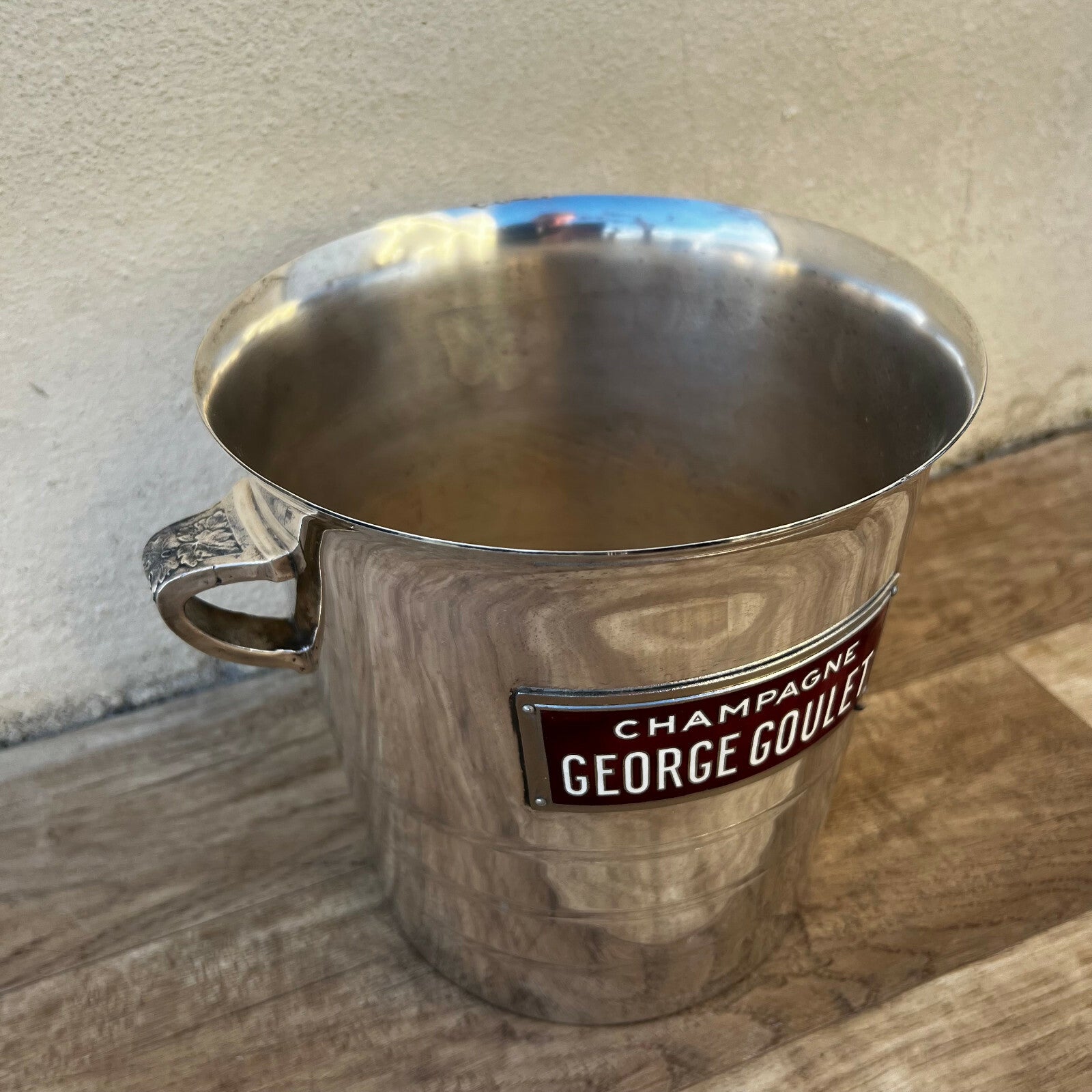 Vintage French Champagne Cooler George Goulet Silverplate Ice Bucket 0902229 George Goulet