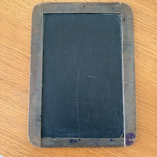 Antique French School Slate Board Double Sided Chalkboard 10.75" 09022523 Fleamarketfrance