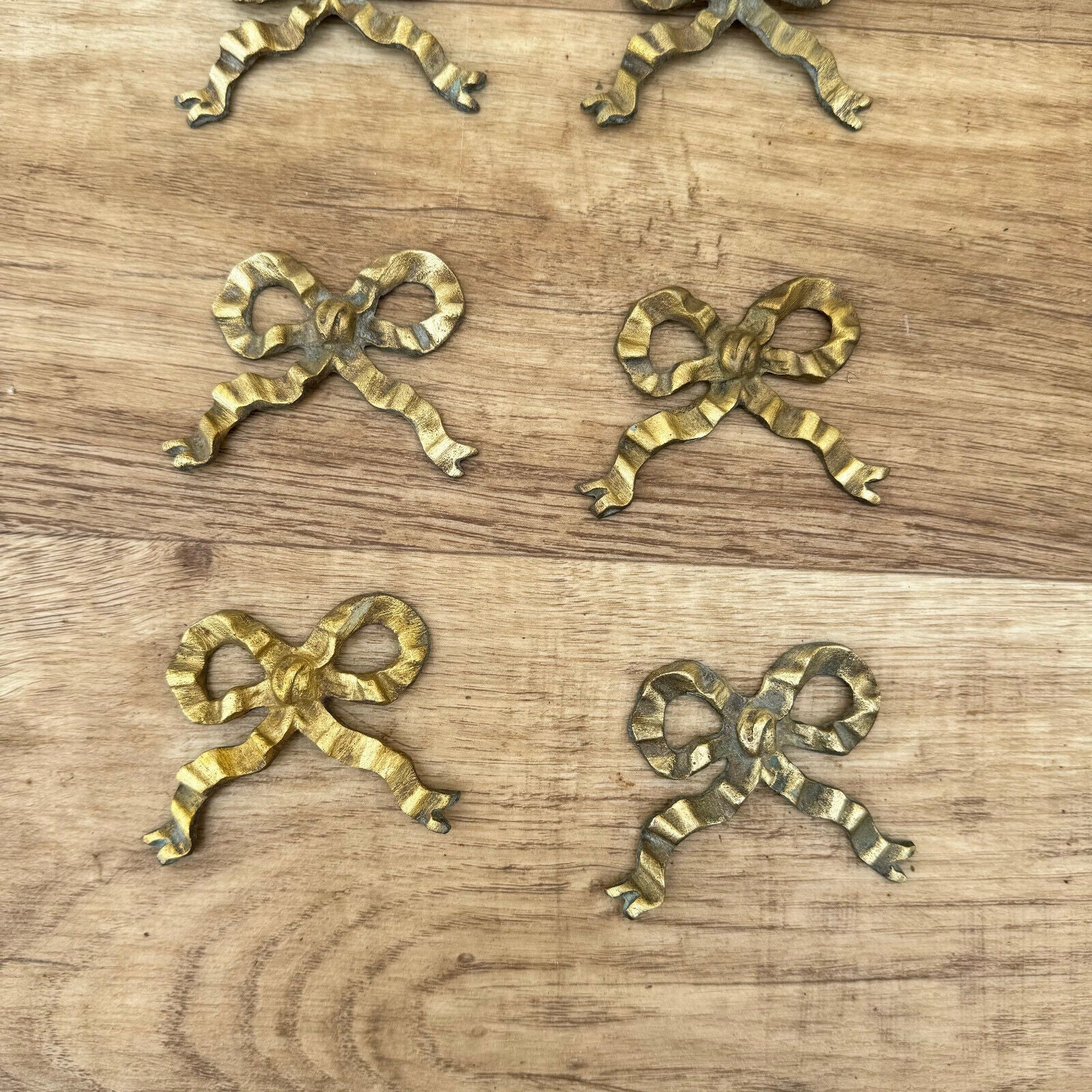 8 Antique Brass French Ribbon Ornate Drawer Furniture door 0805244 - Fleamarketfrance