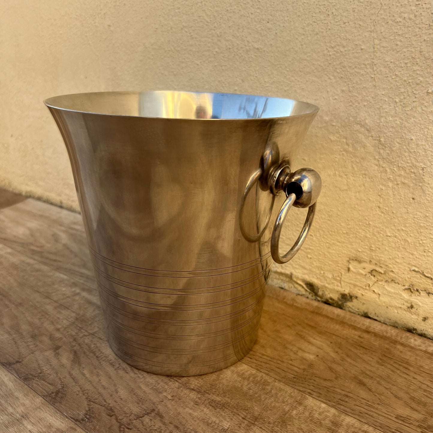 French Silver Ice Bucket Champagne Cooler Ring Handles Vintage 09032515 Fleamarketfrance