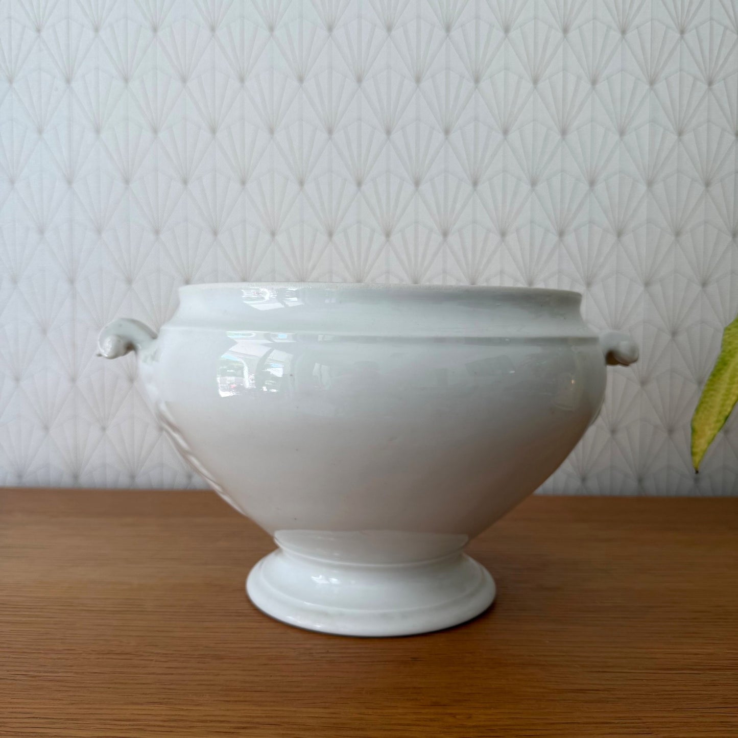 French Antique White Earthenware Tureen Terre de Fer 2805267 Fleamarketfrance