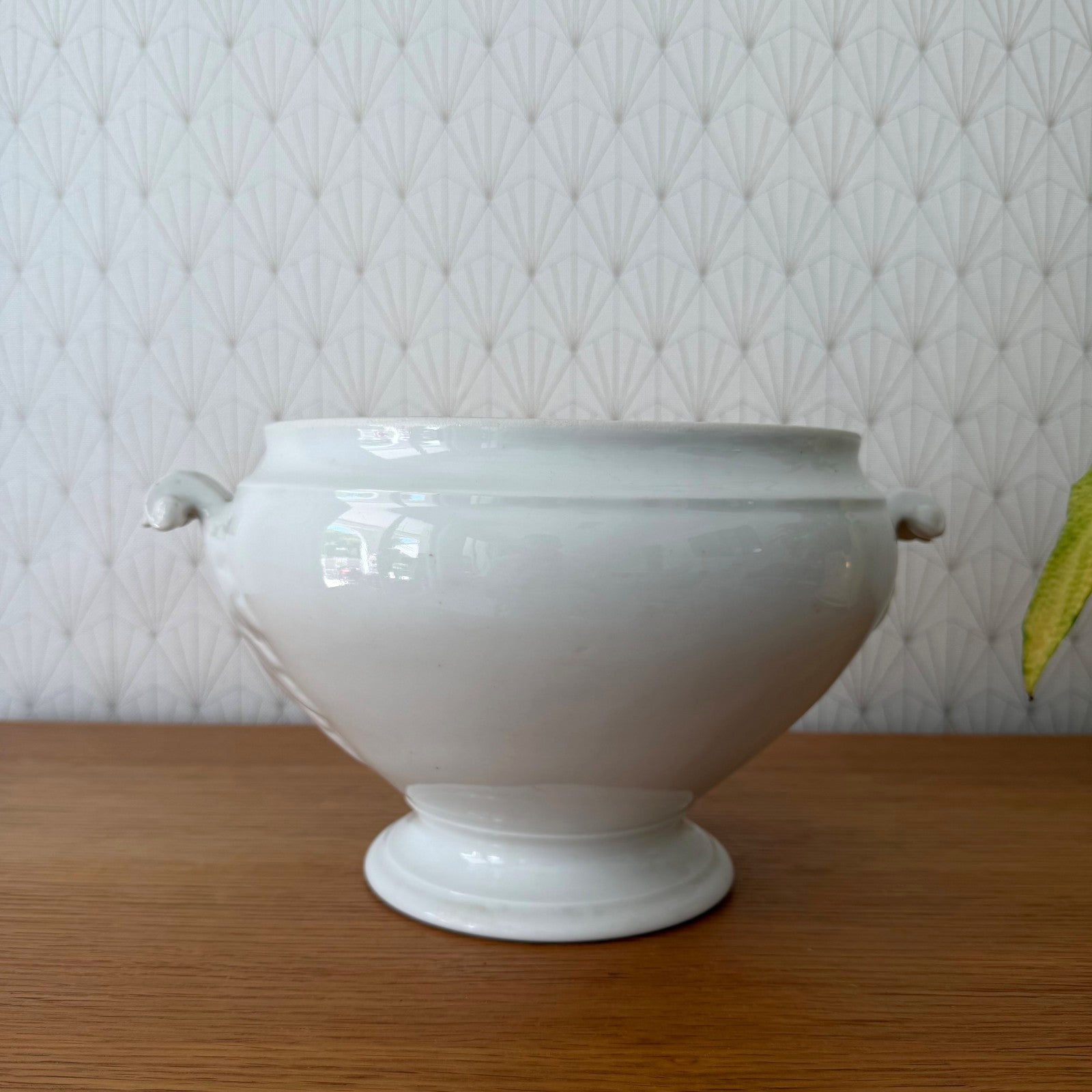 French Antique White Earthenware Tureen Terre de Fer 2805267 Fleamarketfrance