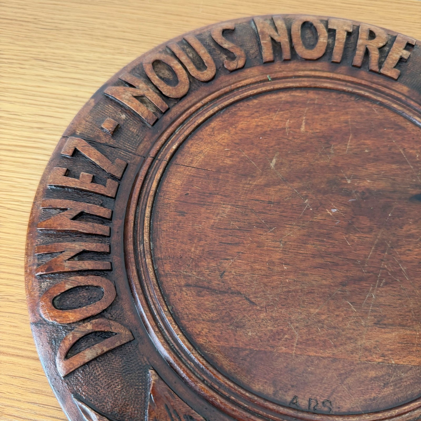 French Bread Board Notre Pain Quotidien Vintage Wood Cutting Board 25052614 Unbranded