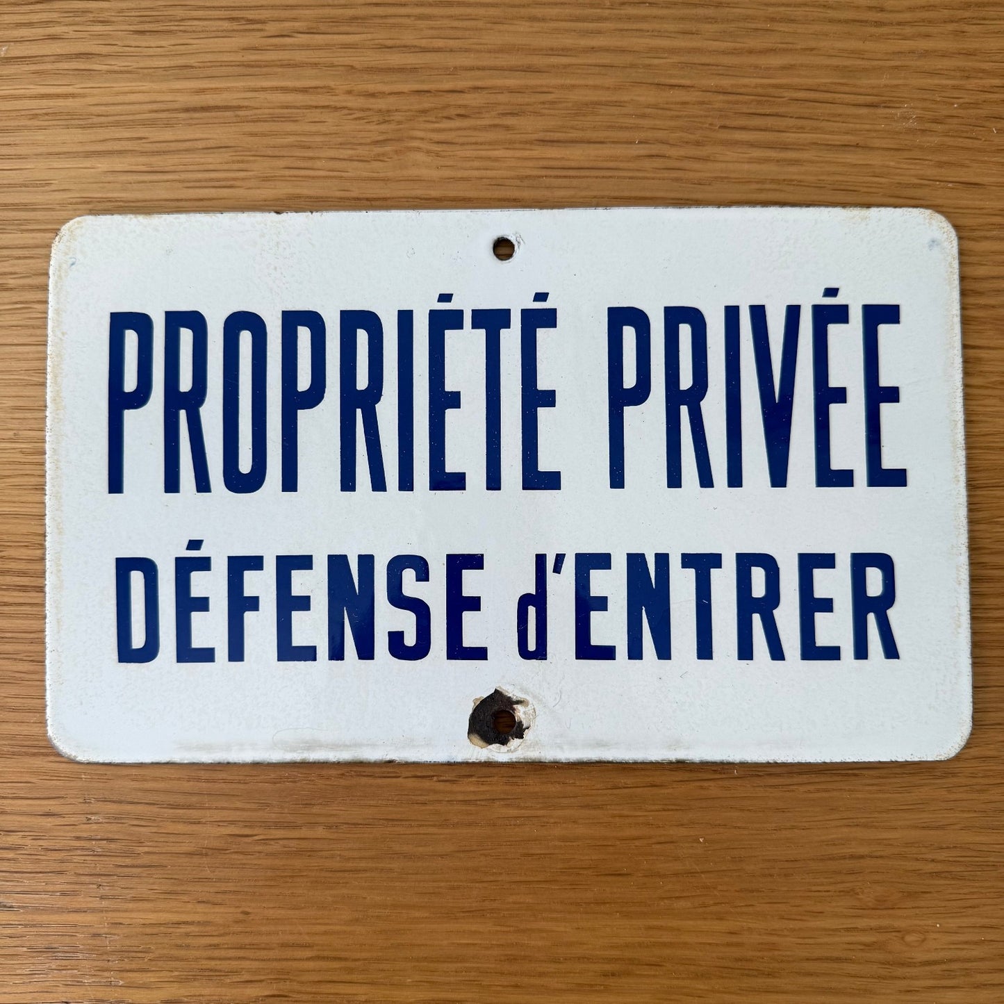 French Street Sign Plaque - PROPRIETE PRIVEE Metal enamaled 23072518