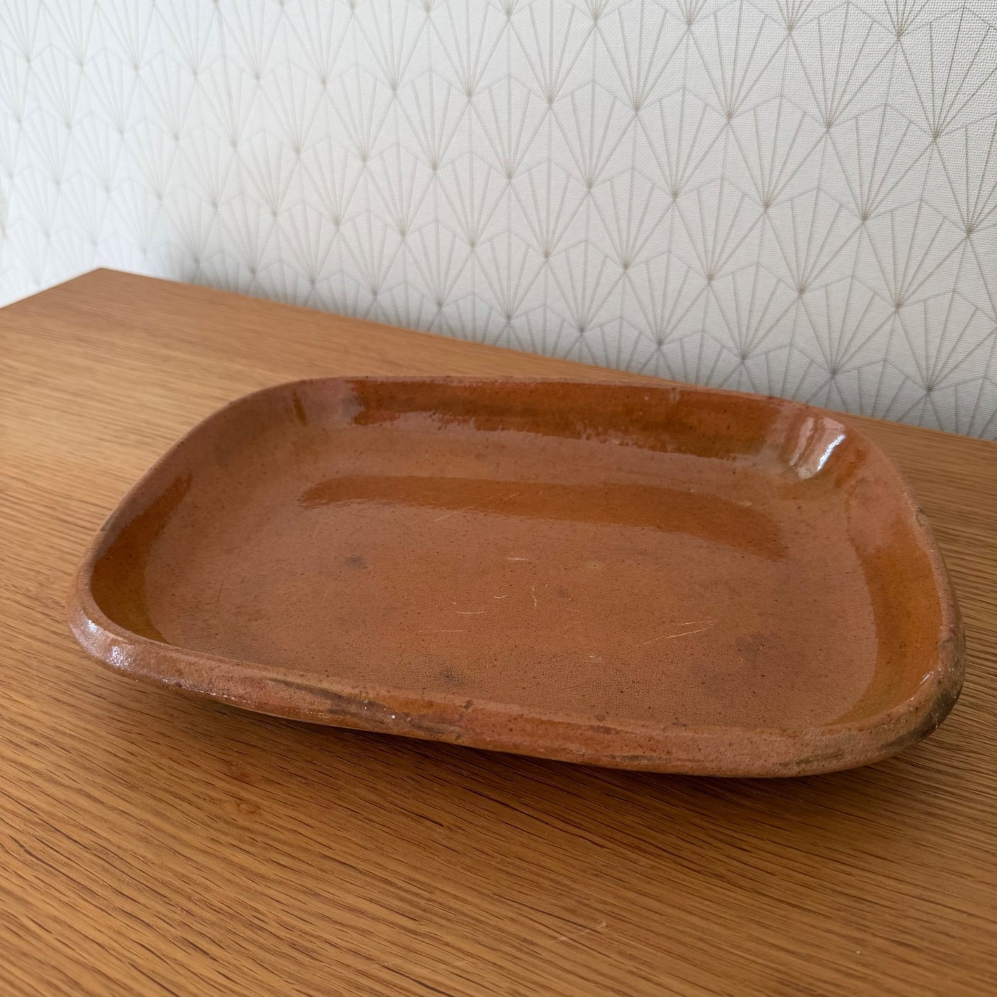 Vallauris Terracotta Gratin Dish French Pottery Bakeware 12.5" 1302264 Fleamarketfrance