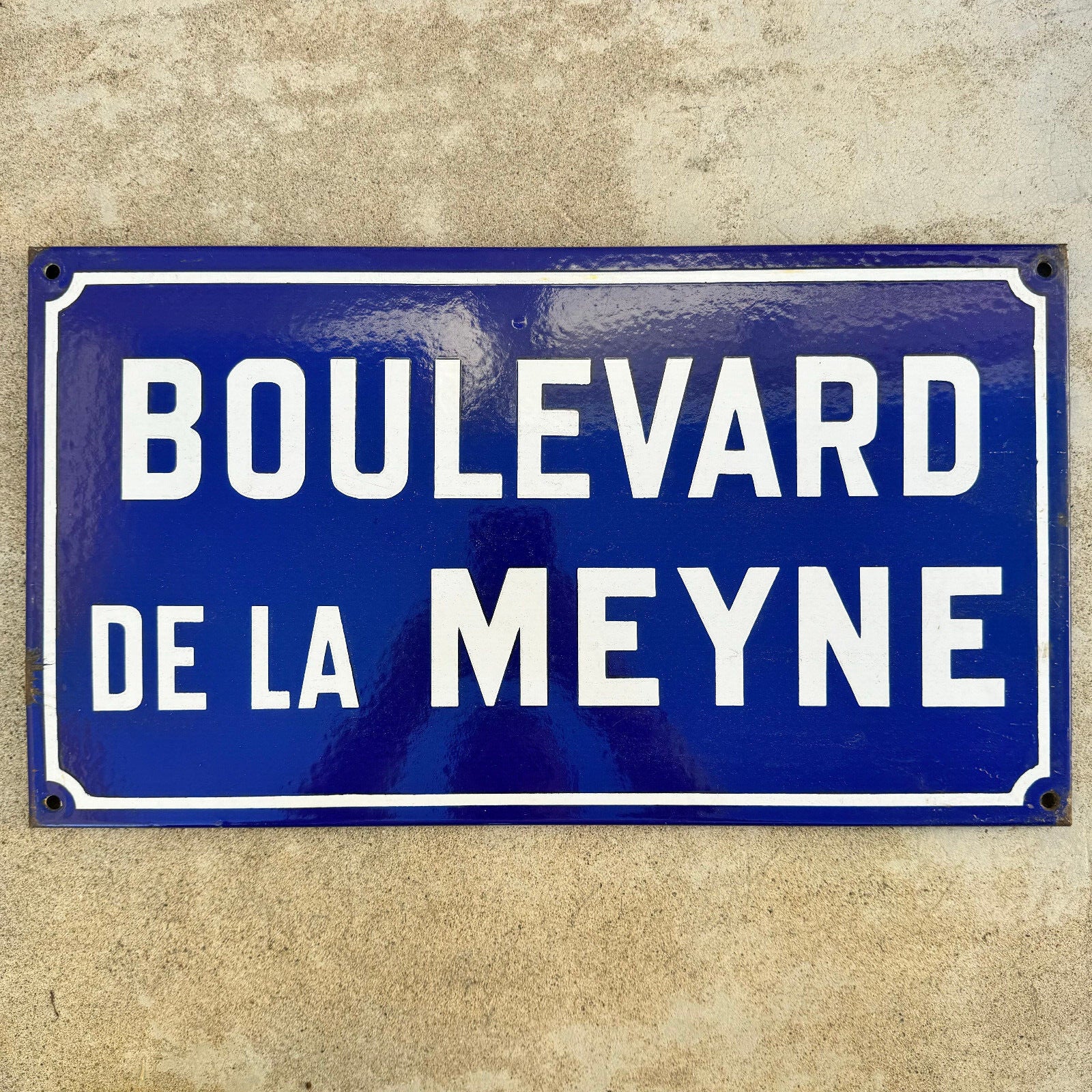 French Street Sign Boulevard de la MEYNE Vintage Enamel Plaque 3042450 Fleamarketfrance