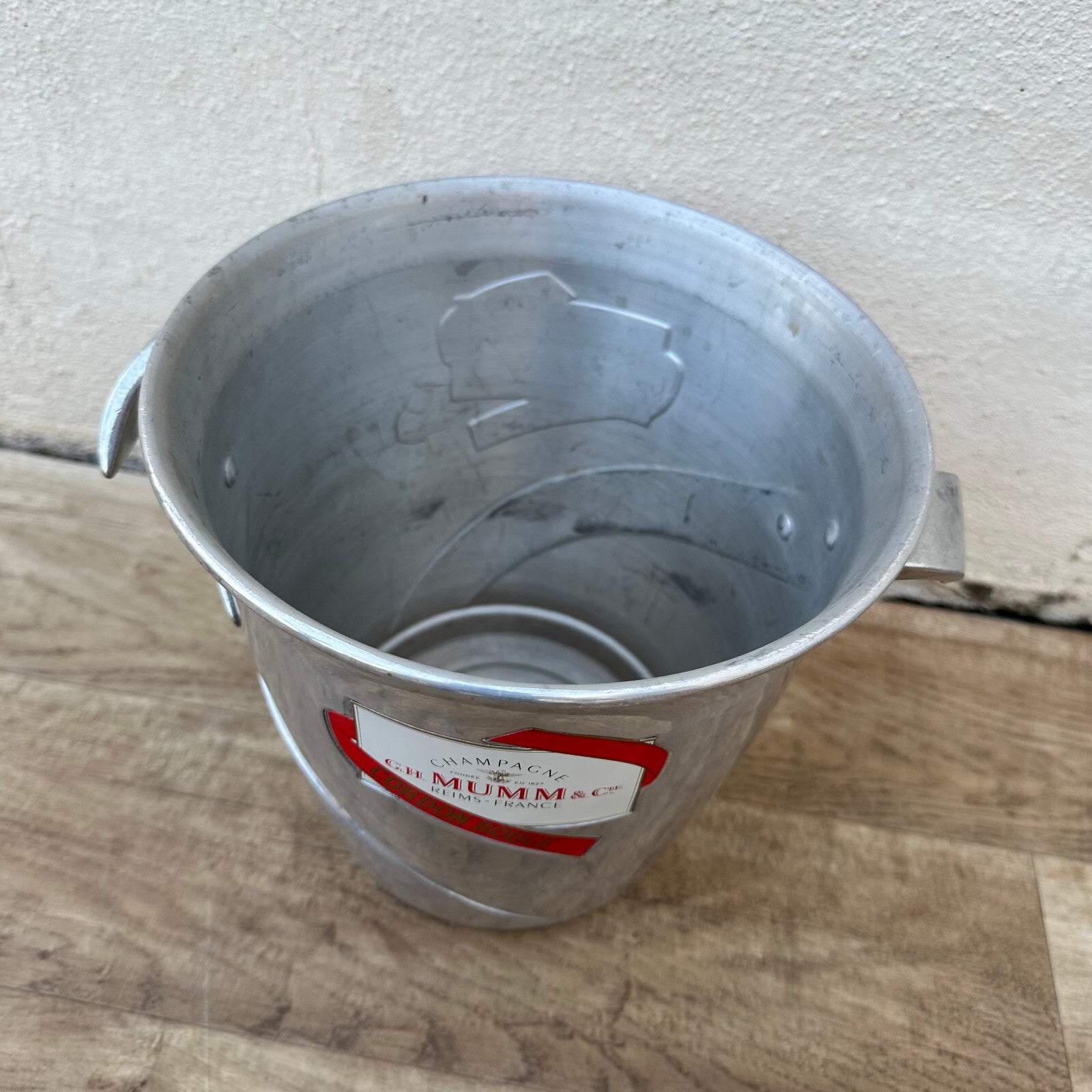 Vintage French Mumm Champagne Ice Bucket Cooler Cordon Rouge Reims 2006243 Fleamarketfrance