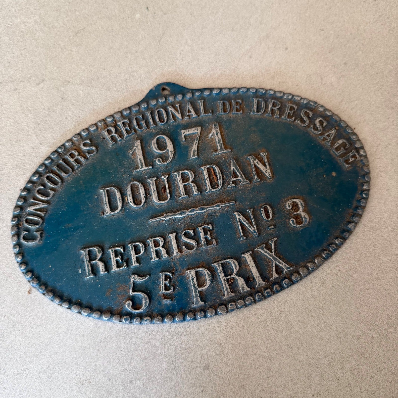 French Vintage Agriculture Plaque Trophy Award Animals Prize Sign 1971 08022622 Fleamarketfrance