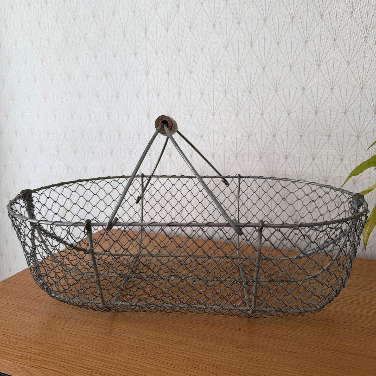 French Vintage Wire Metal Basket Oval Garden Storage 1506268 Fleamarketfrance