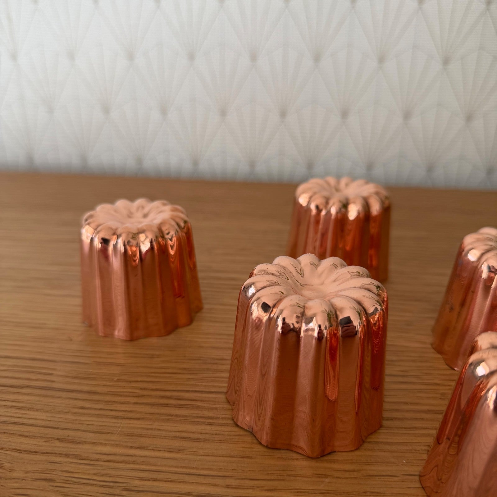 French Copper Canele Molds Set of 6 Traditional Baking Molds 13052613 Fleamarketfrance