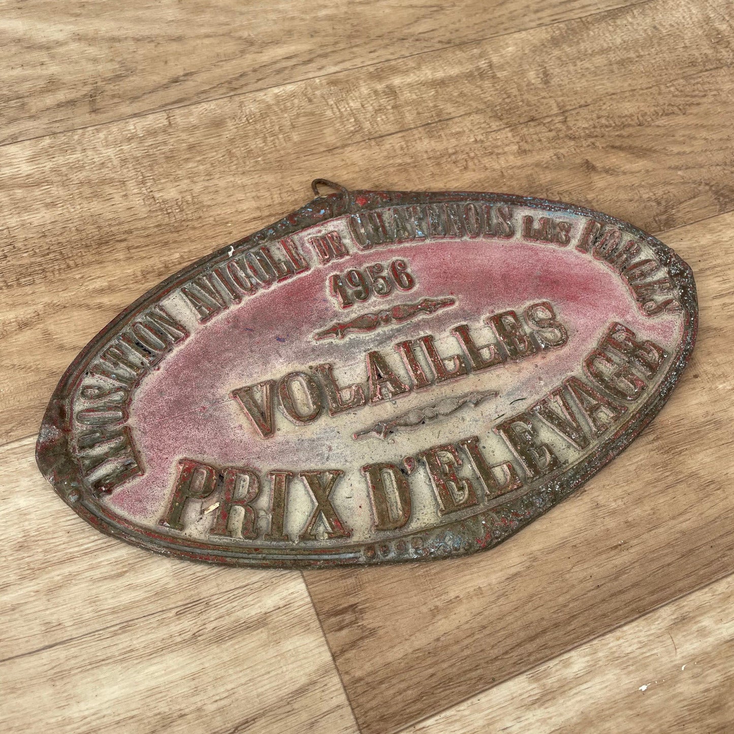 French Agricultural Prize Poultry Award 1956 Vintage Trophy Plaque 1103259 Fleamarketfrance