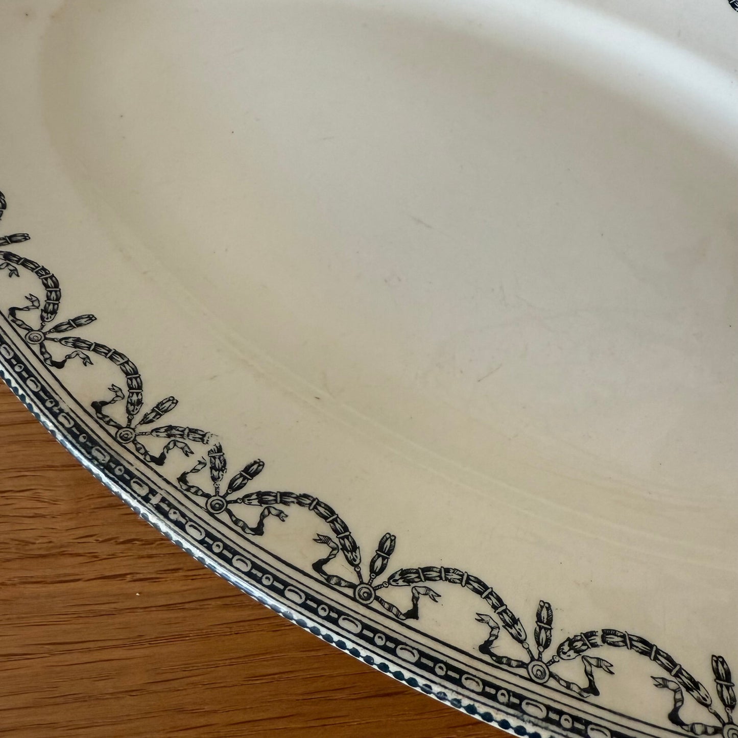 French Antique Ironstone Serving Tray Louis XVI Pattern Salins 0505259 Fleamarketfrance